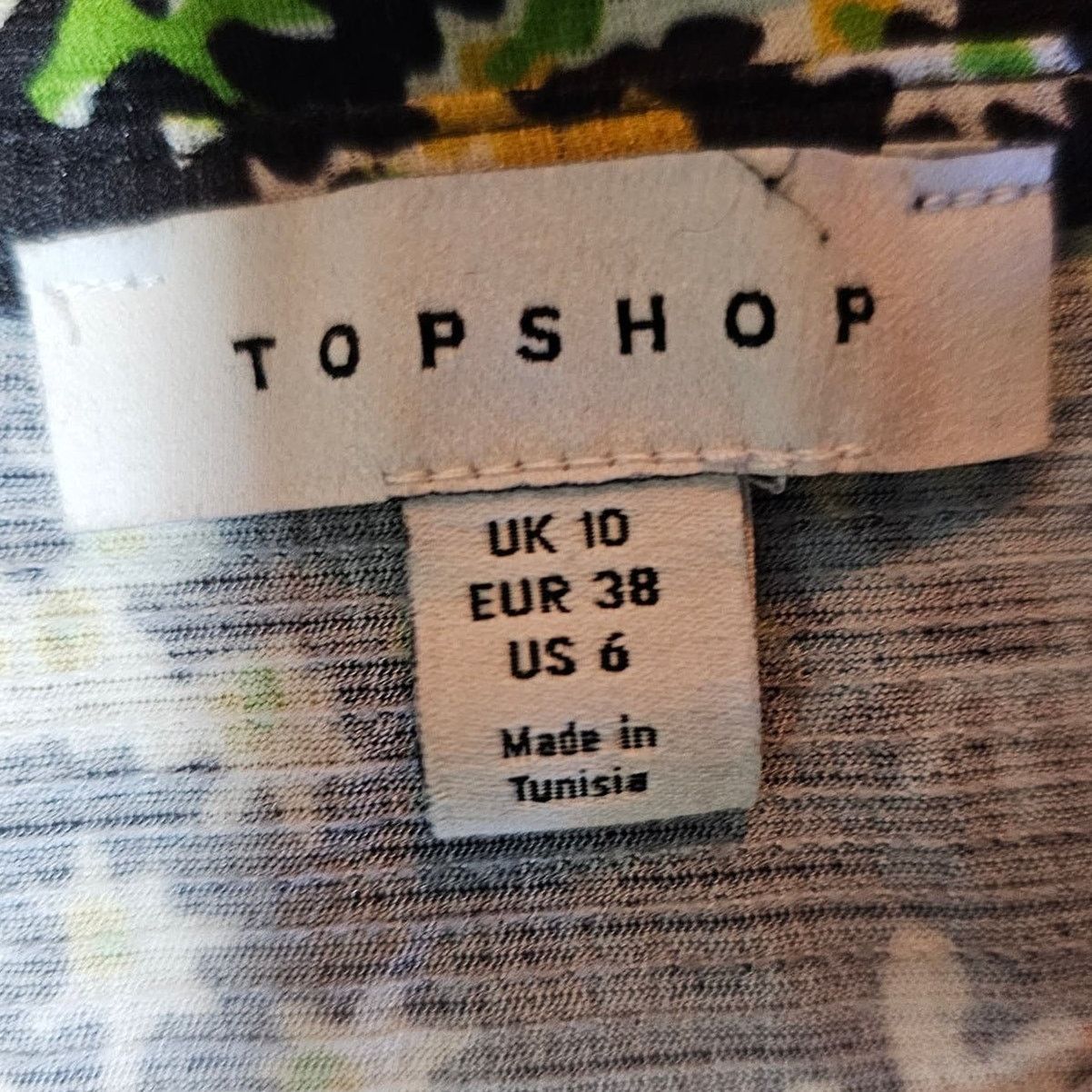 Topshop Women's TOPSHOP tie sleeve mini dress Floral Black Size 6 Size M / US 6-8 / IT 42-44 - 5 Thumbnail