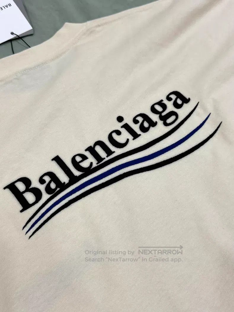 Balenciaga Balenciaga Beige Short Sleeve T-Shirt Size US S / EU 44-46 / 1 - 5 Thumbnail