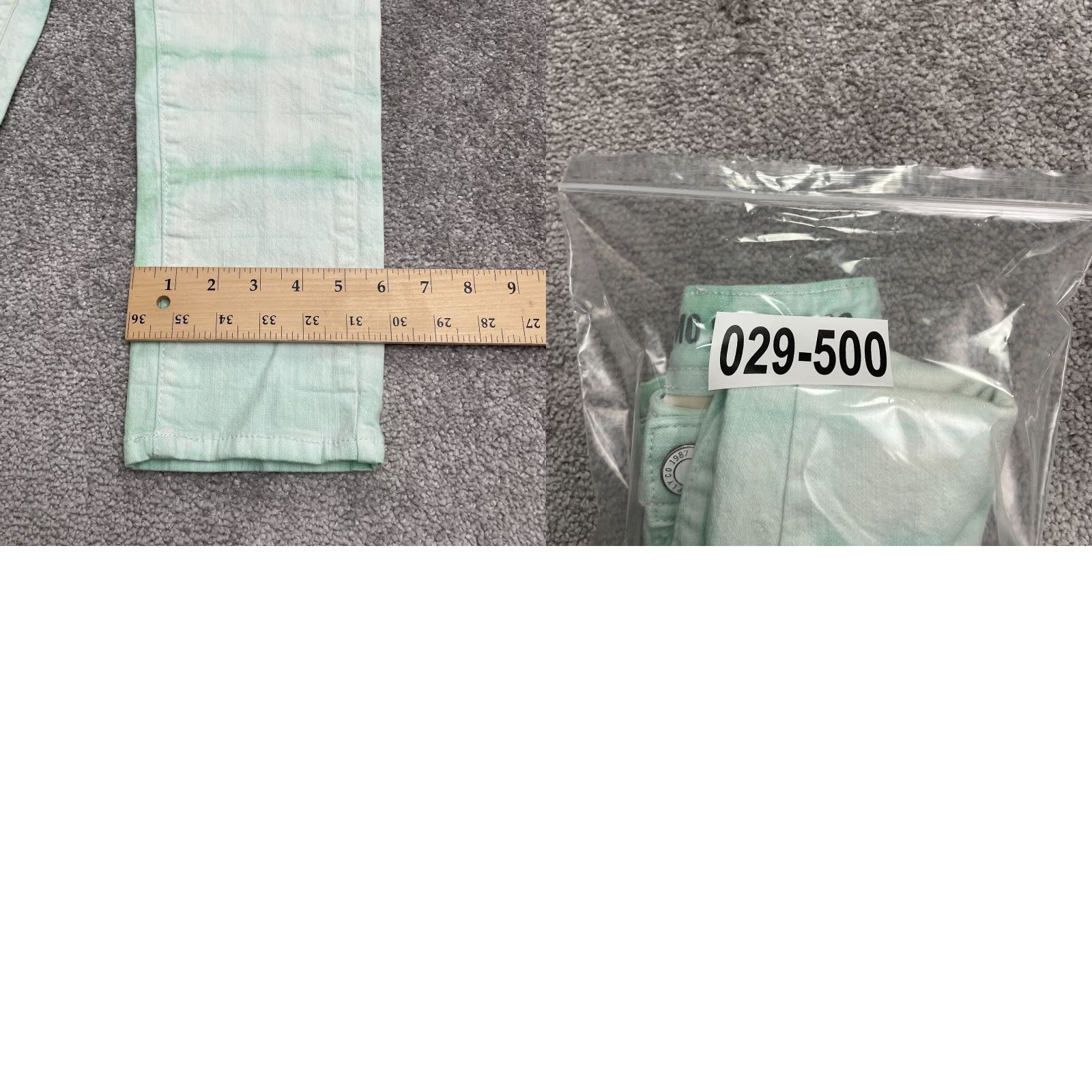Mossimo Mossimo Supply Co. Tie-Dye Skinny Denim Jeans Womens 11 Green Mid Rise 32x26 Size 32" / US 10 / IT 46 - 10 Thumbnail