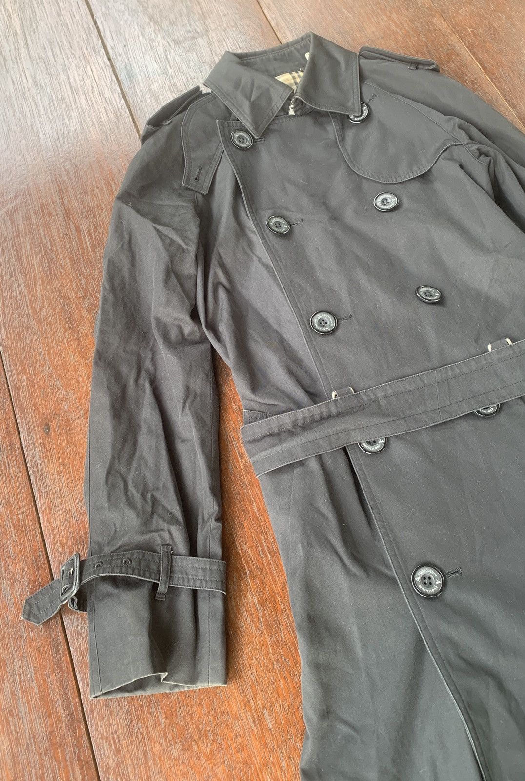 Aquascutum × Designer Vintage Aquascutum UK Label double breasted trench coat Size XS / US 0-2 / IT 36-38 - 4 Thumbnail