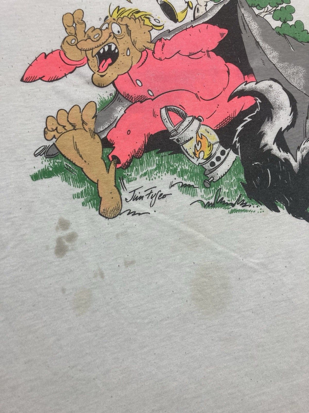 Vintage 80s t shirt the camper funny novelty skunk animal soft Large Size US L / EU 52-54 / 3 - 3 Thumbnail