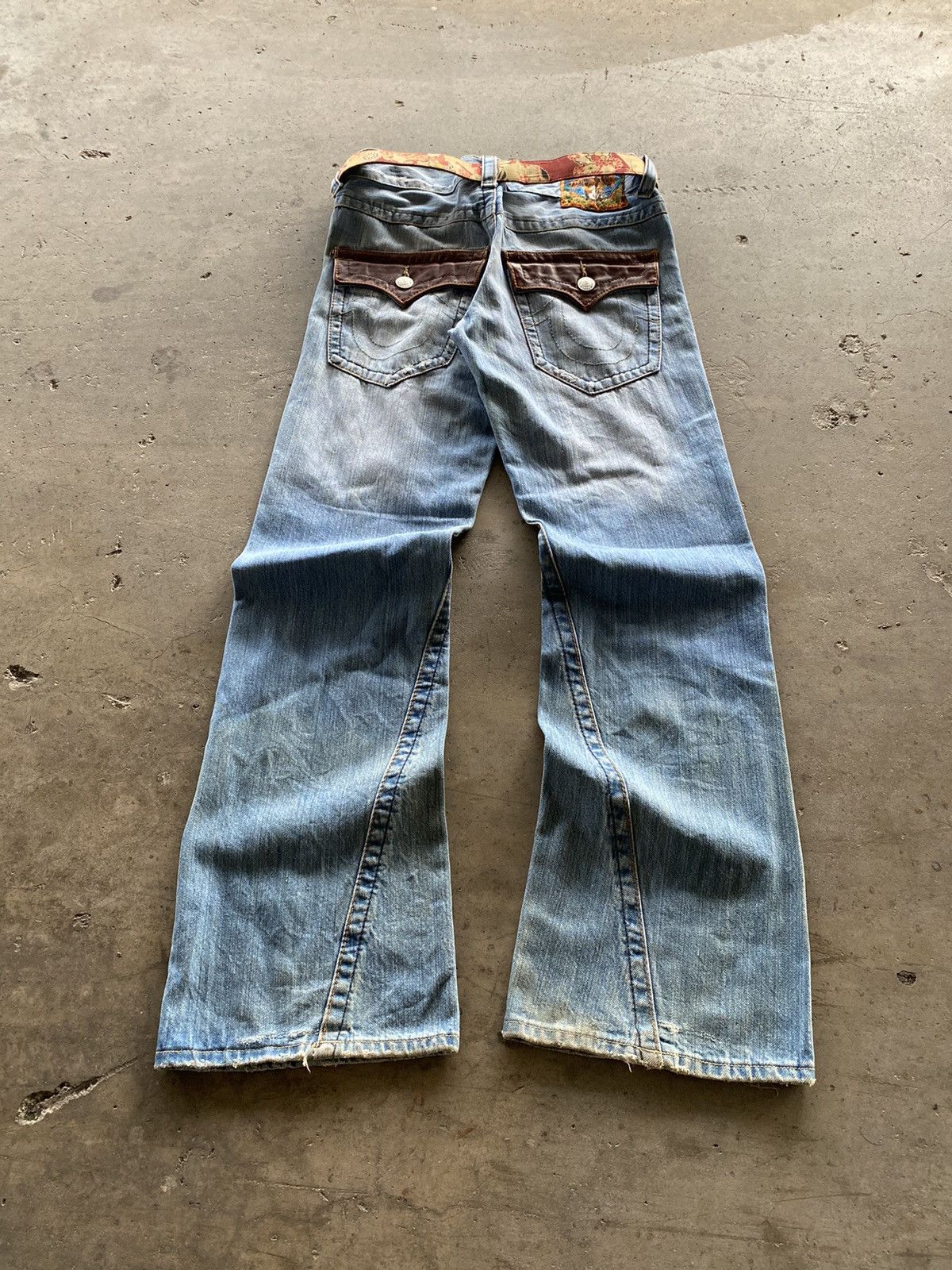 True Religion 2000s - True Religion Flared Denim Pants Size US 34 / EU 50 - 3 Thumbnail
