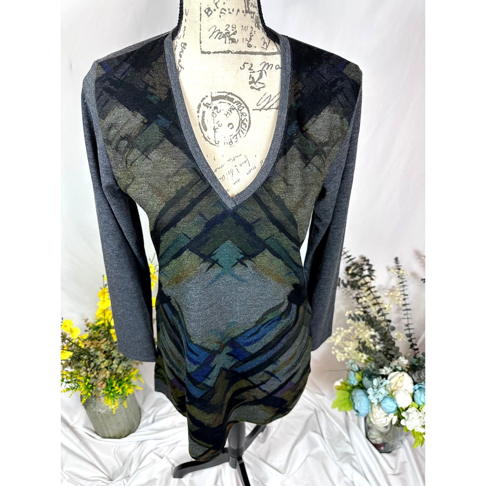 Other Vintage Go Couture Abstract Sweater Boho Lightweight XL Size XL / US 12-14 / IT 48-50 - 6 Thumbnail