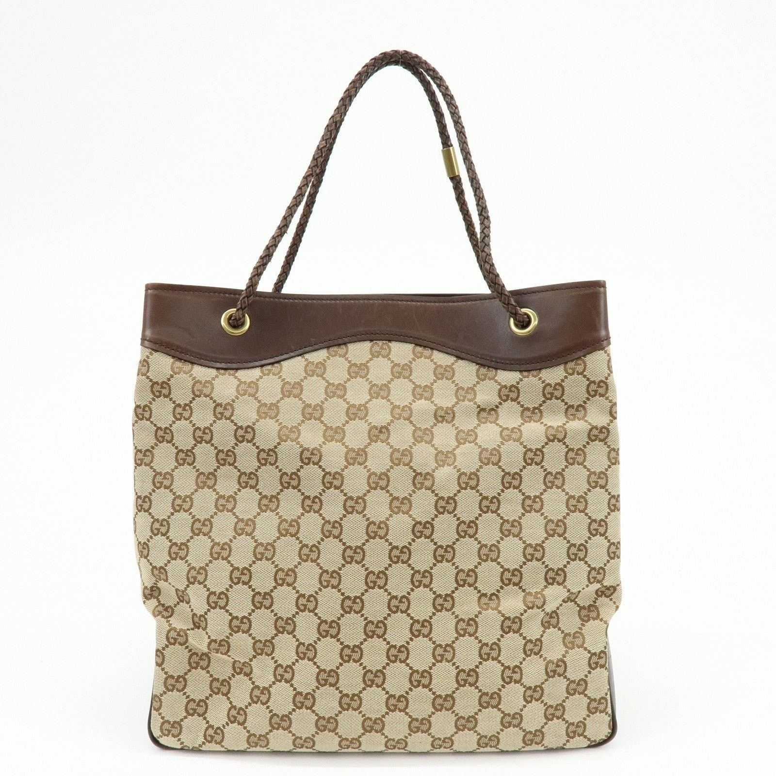 Gucci Gucci GG Canvas & Leather Shoulder Bag Brown Size ONE SIZE - 2 Thumbnail