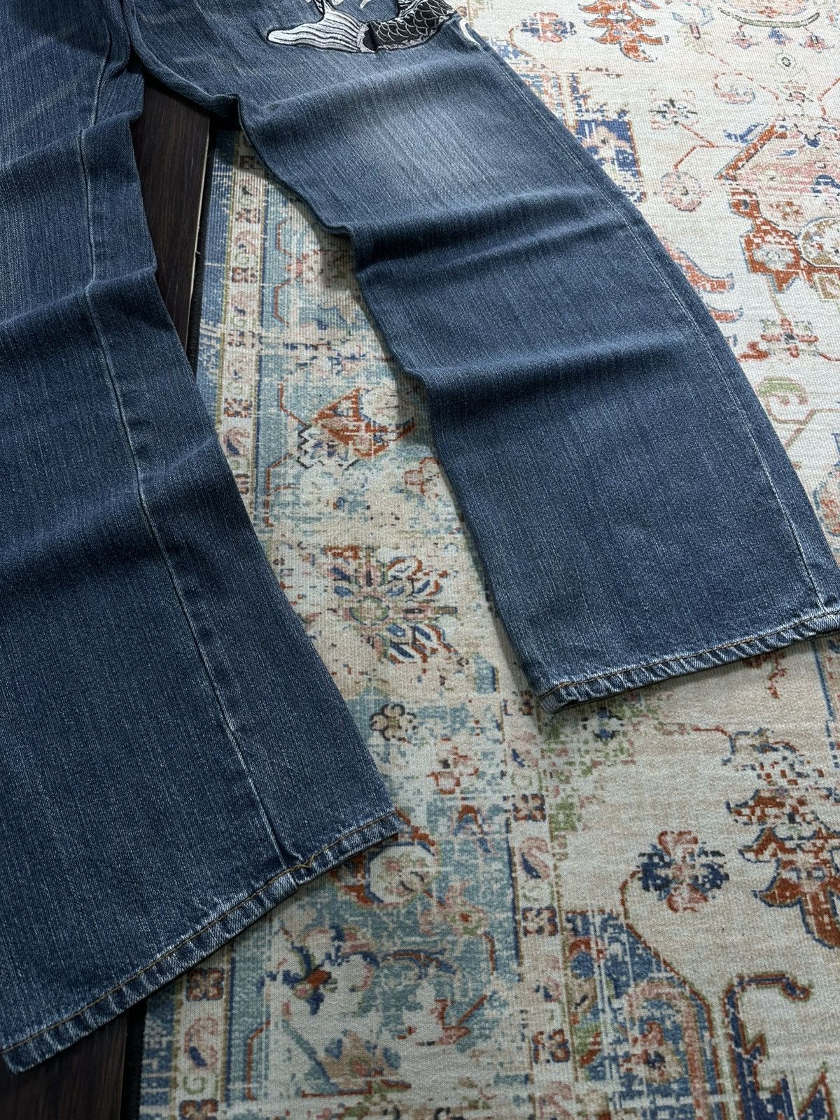 Karakuri Tamashii KARAKURI STYLE ‘ DOMINATE ‘ KOI EMBROIDERY JAPANESE DENIM Size US 30 / EU 46 - 4 Thumbnail
