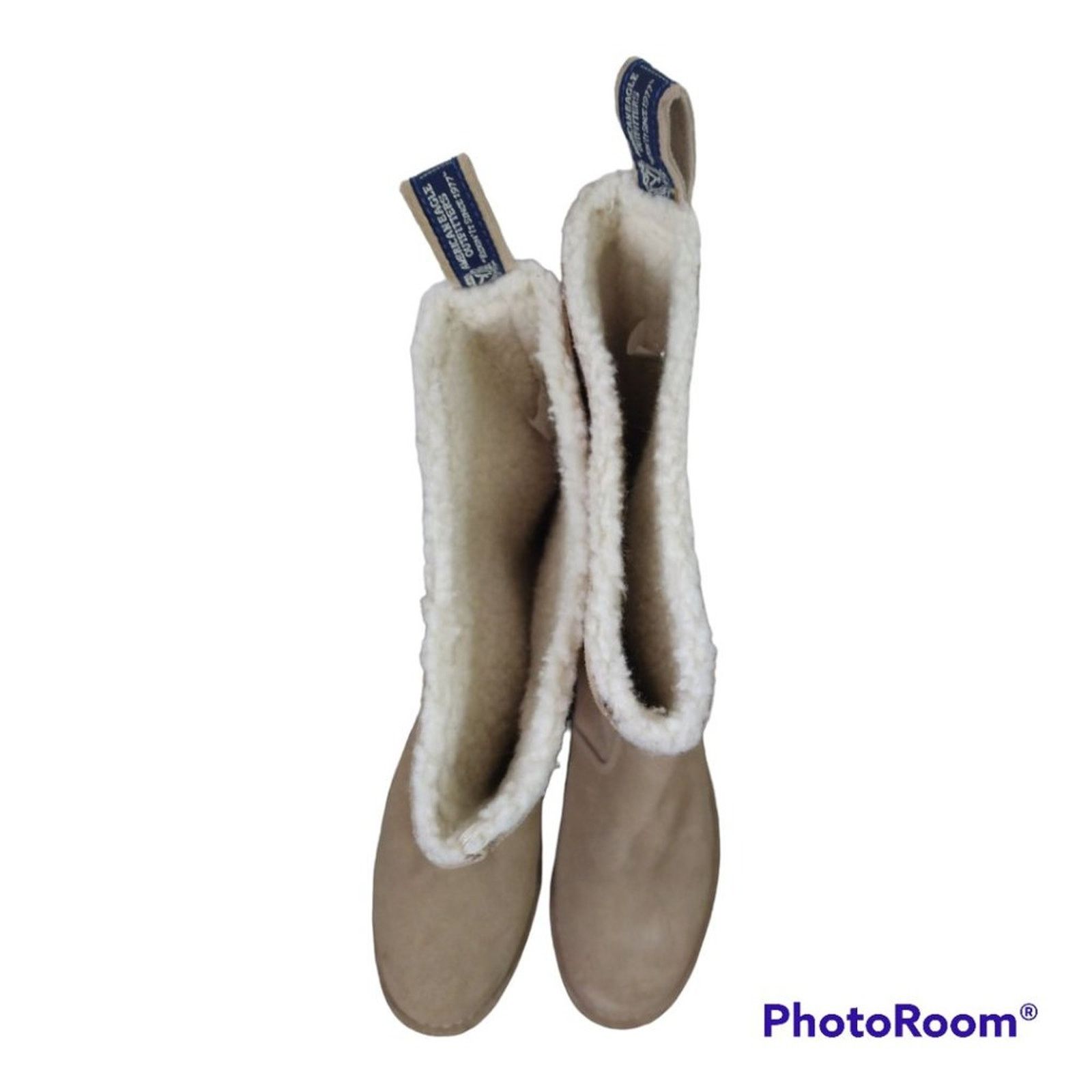 American Eagle Outfitters American Eagle Camel Color Suede HighBoots Faux Fur Lining 6 Size US 6 / IT 36 - 5 Thumbnail