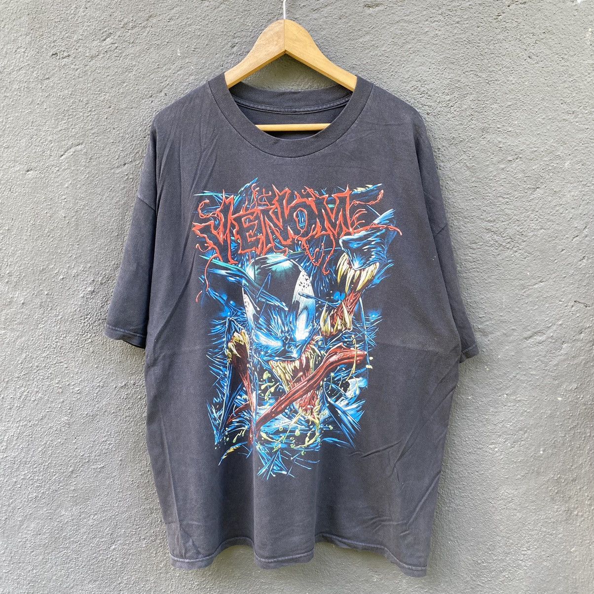 Marvel Comics 💥SICK💥 THRASHED Faded Vintage Y2K Venom ERD GRUNGE TEE Size US XXL / EU 58 / 5 - 1 Thumbnail