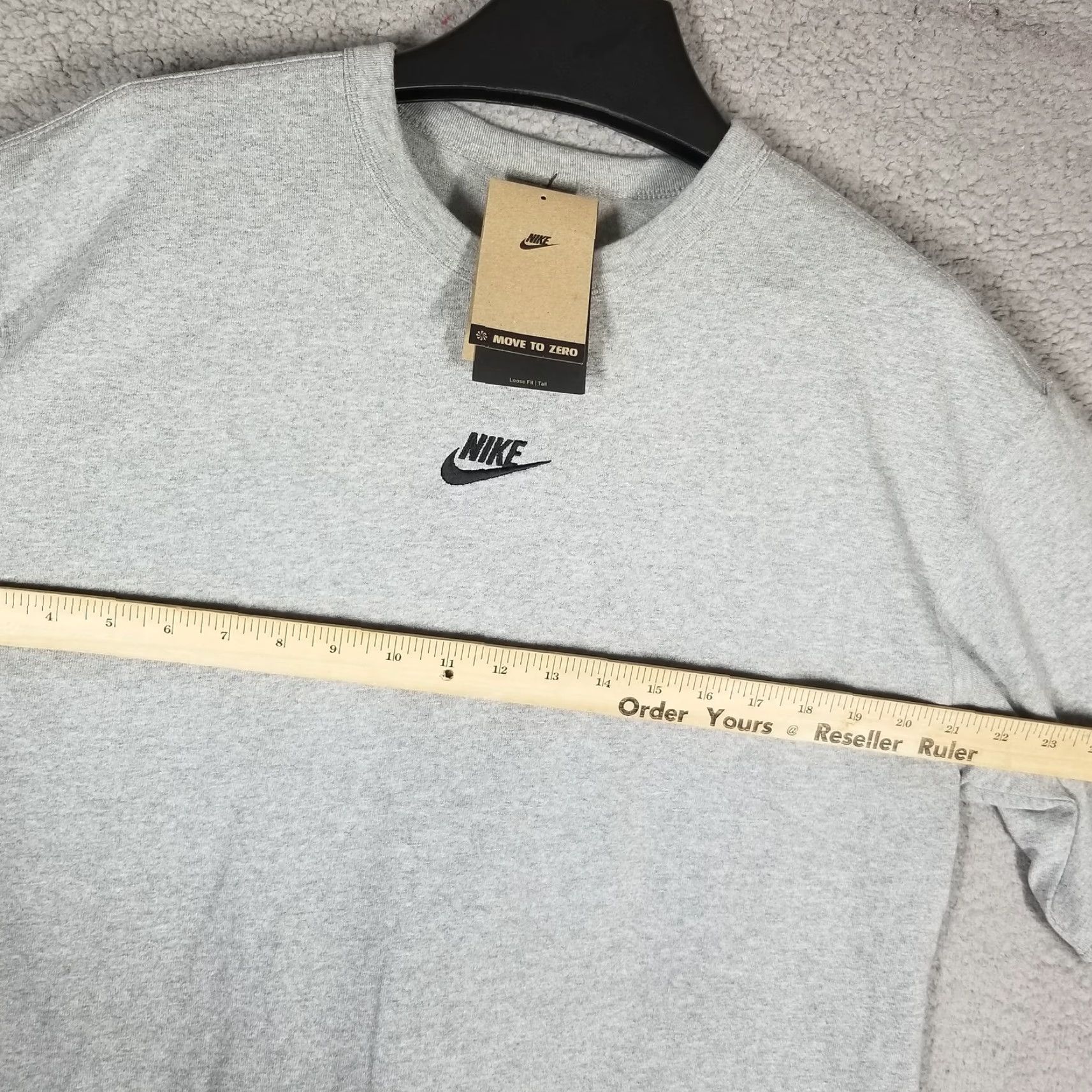 Nike Nike T-Shirt Mens Big & Tall Medium Tall Gray Cotton Max 90 Swoosh Logo Crewneck Casual Sports Streetwear Size US M / EU 48-50 / 2 - 6 Thumbnail