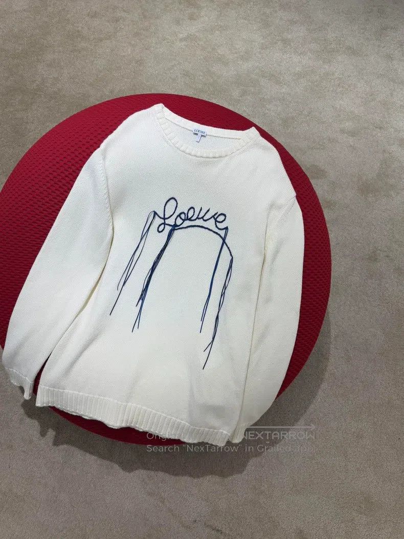 Loewe Loewe Ivory Embroidered Sweater Size M / US 6-8 / IT 42-44 - 4 Thumbnail