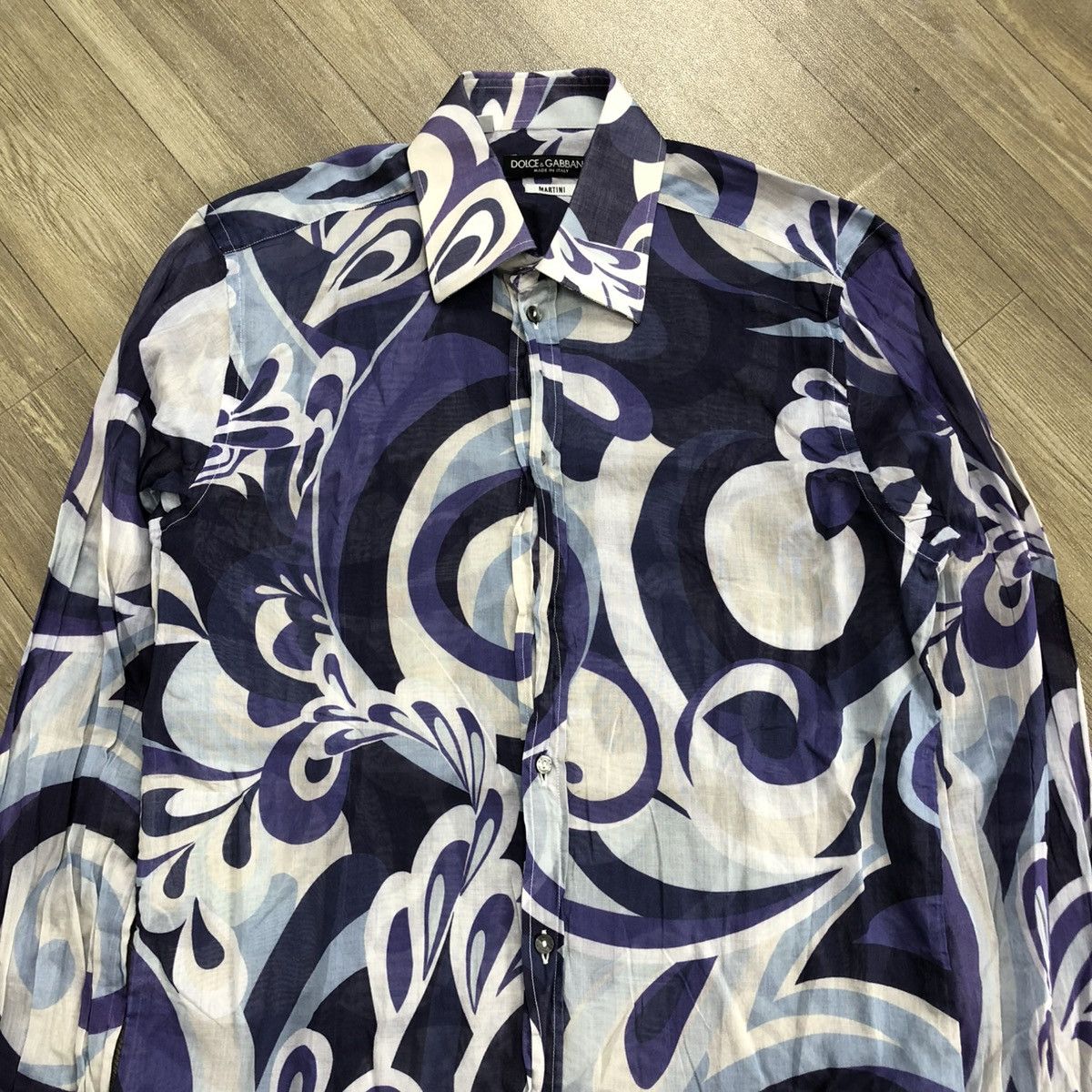 Dolce & Gabbana × Vintage Vintage Dolce & Cabbana Martini Silk Abstract Button Up Size M / US 6-8 / IT 42-44 - 2 Thumbnail