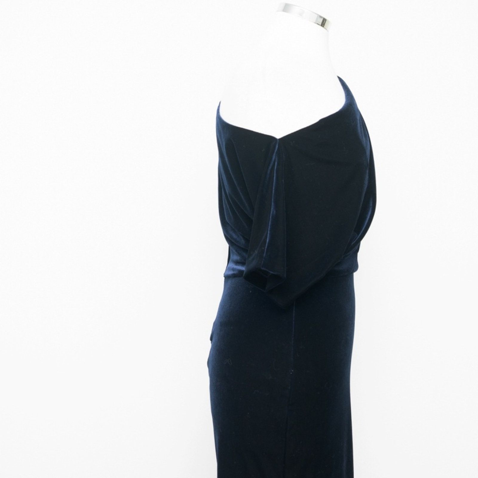 Designer Betsy & Adam. Off the Shoulder Stretch Velvet Gown. Size M / US 6-8 / IT 42-44 - 10 Thumbnail