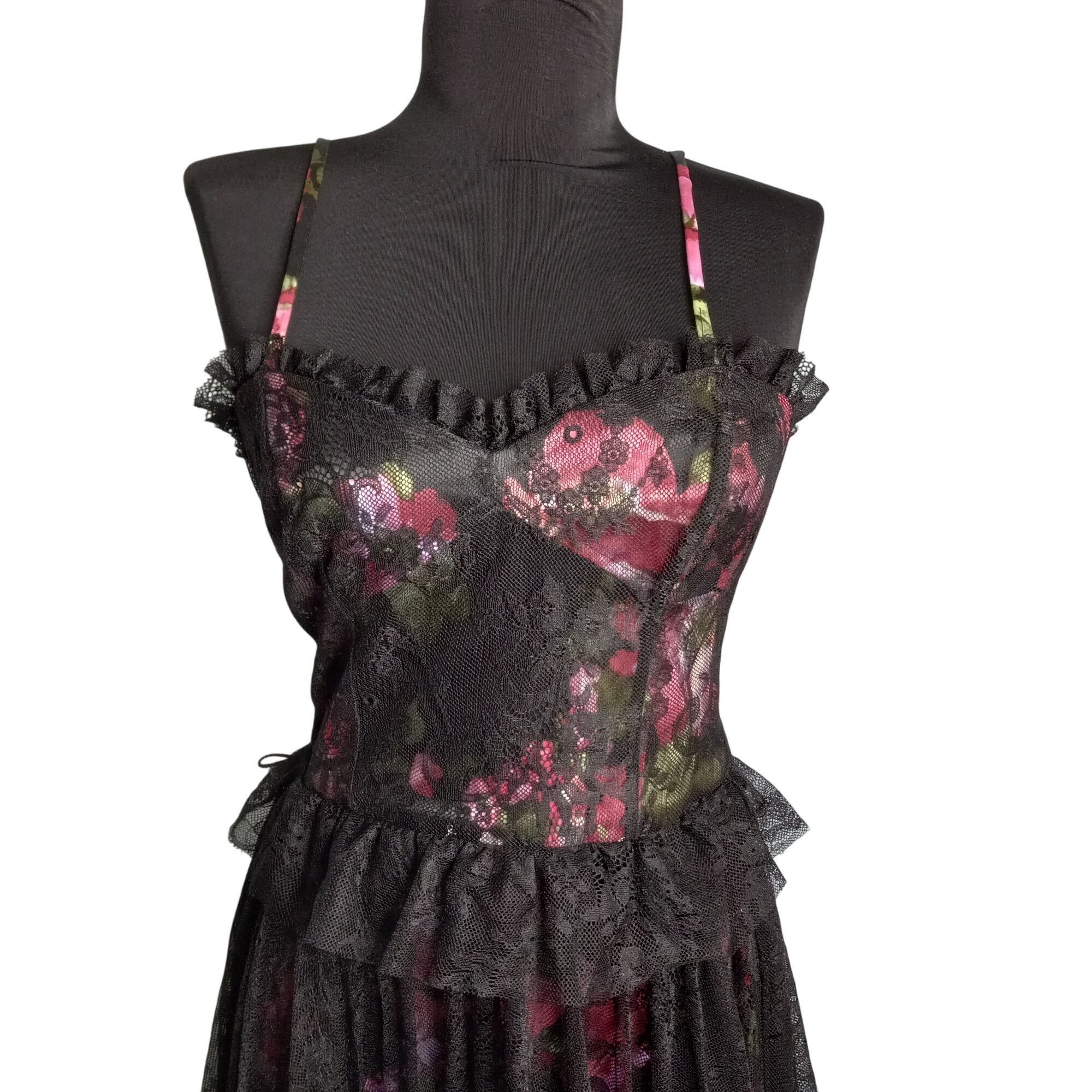 Marchesa Pearl By Georgina Chapman of Marchesa Size 4 Dress Black Flo Size S / US 4 / IT 40 - 6 Thumbnail