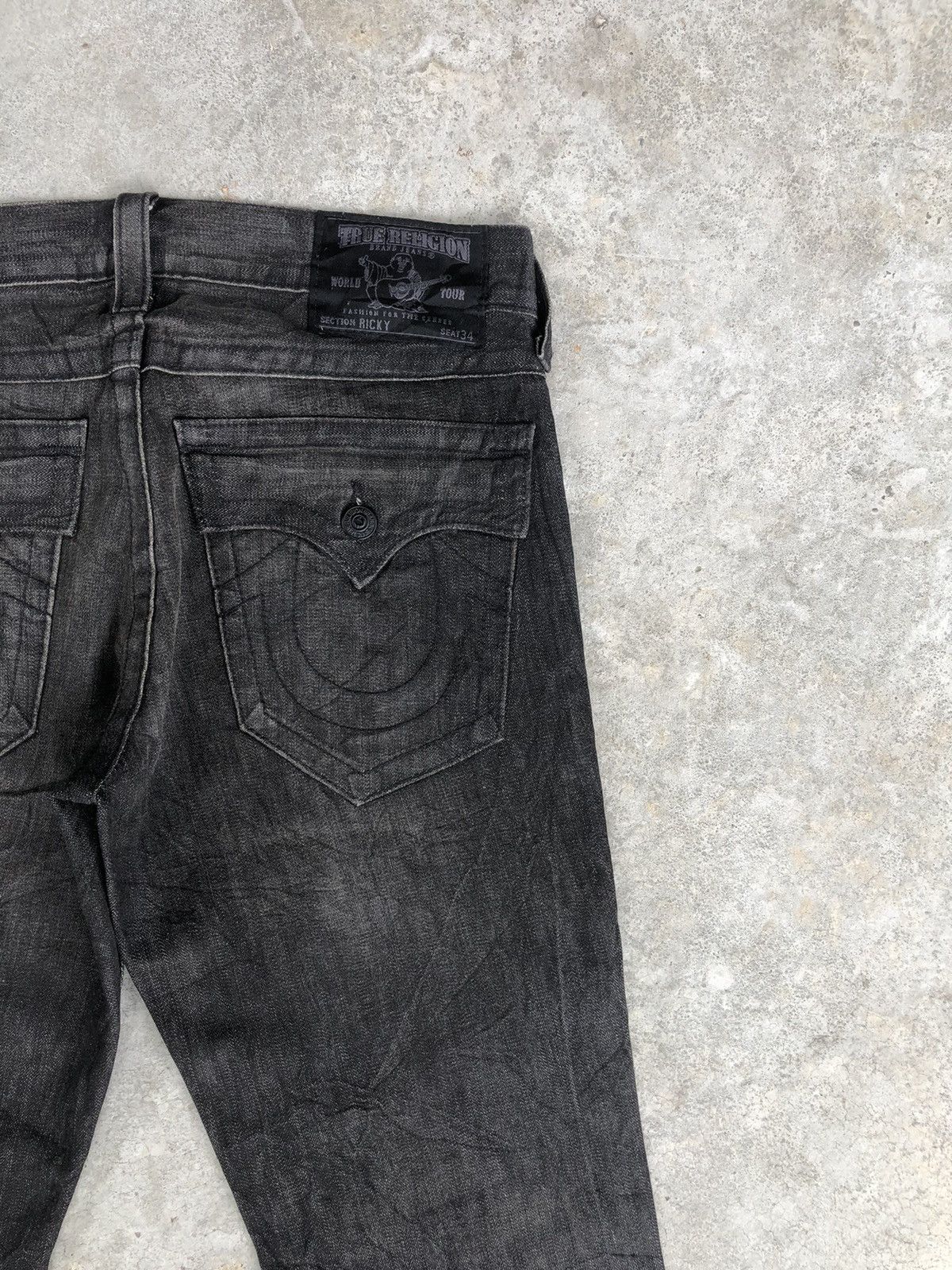True Religion Vintage True Religion Ricky Distressed Jeans Size US 35 - 9 Thumbnail
