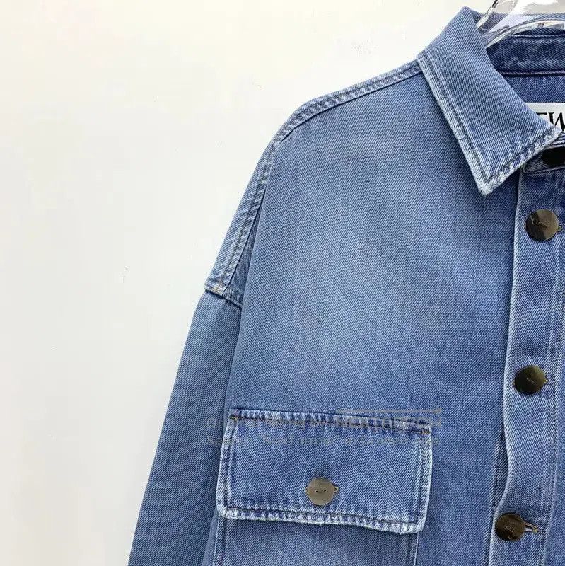 Loewe Loewe Blue Cotton Women's Jacket . Size XS / US 0-2 / IT 36-38 - 3 Thumbnail