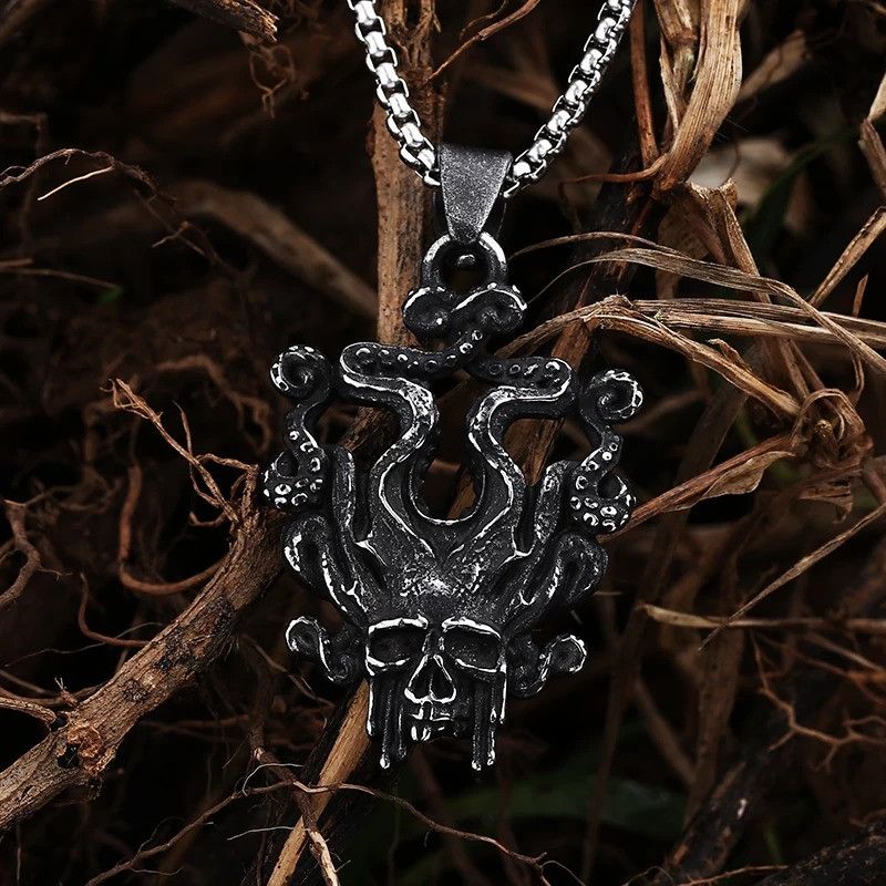Jewelry Gothic Skull Pendant Necklace 2025 Size ONE SIZE - 1 Thumbnail