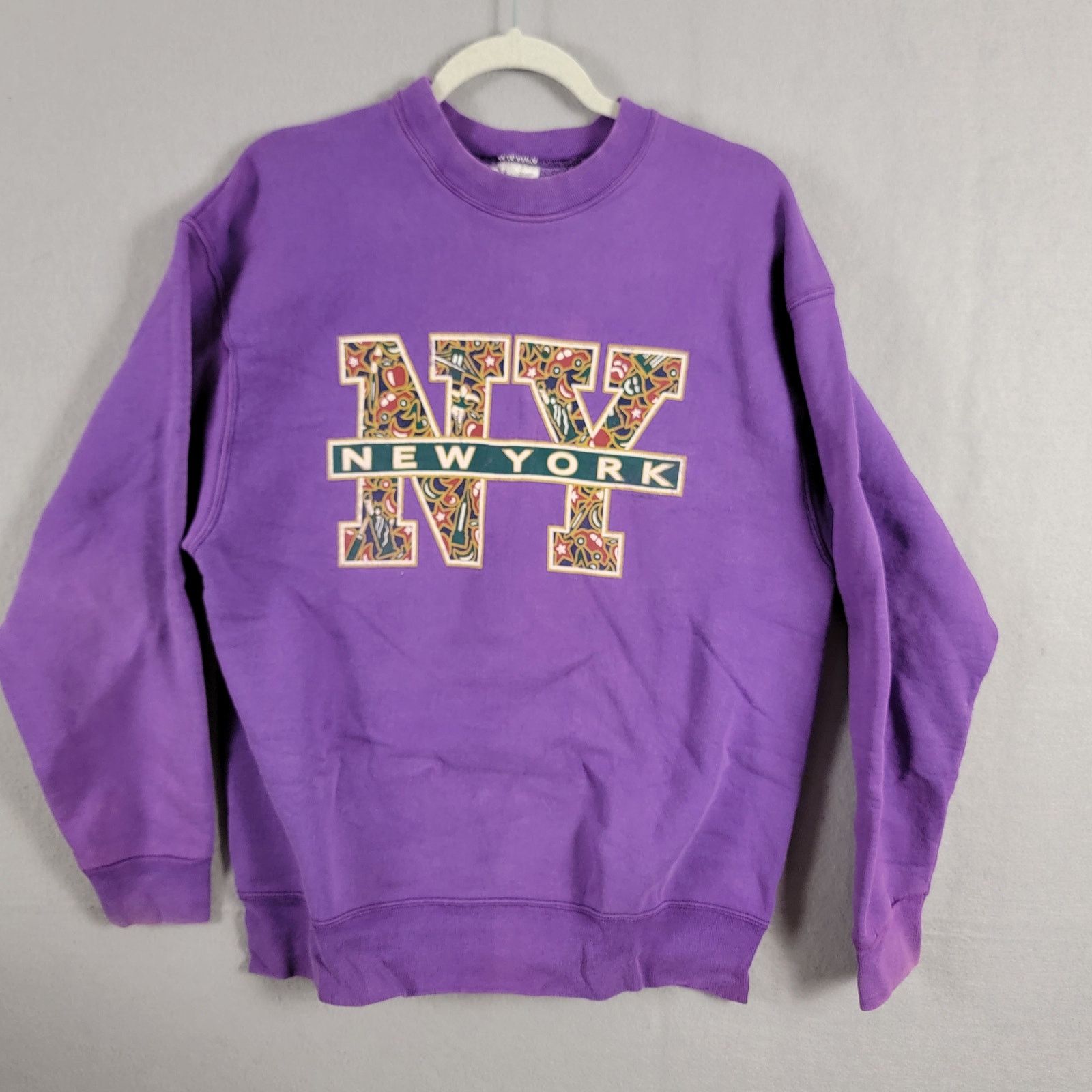 Fruit Of The Loom Vintage Y2K New York Pullover Cut Tag Sz L 21x28 (271)d Size US L / EU 52-54 / 3 - 1 Thumbnail