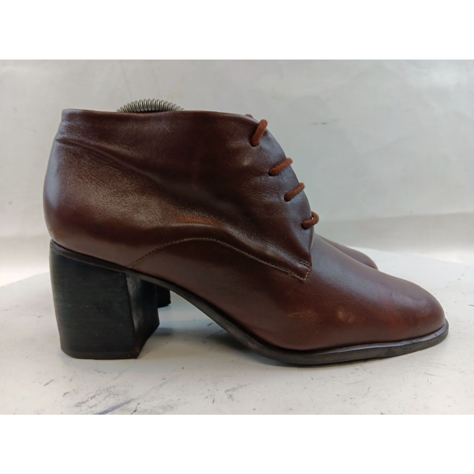 Etienne Aigner Etienne Aigner Pinto Boots Women Ankle Brown Leather Lace Up Block Heel 2 in Size 10 M Casual Fall Winter Spring Size US 10 / IT 40 - 7 Thumbnail