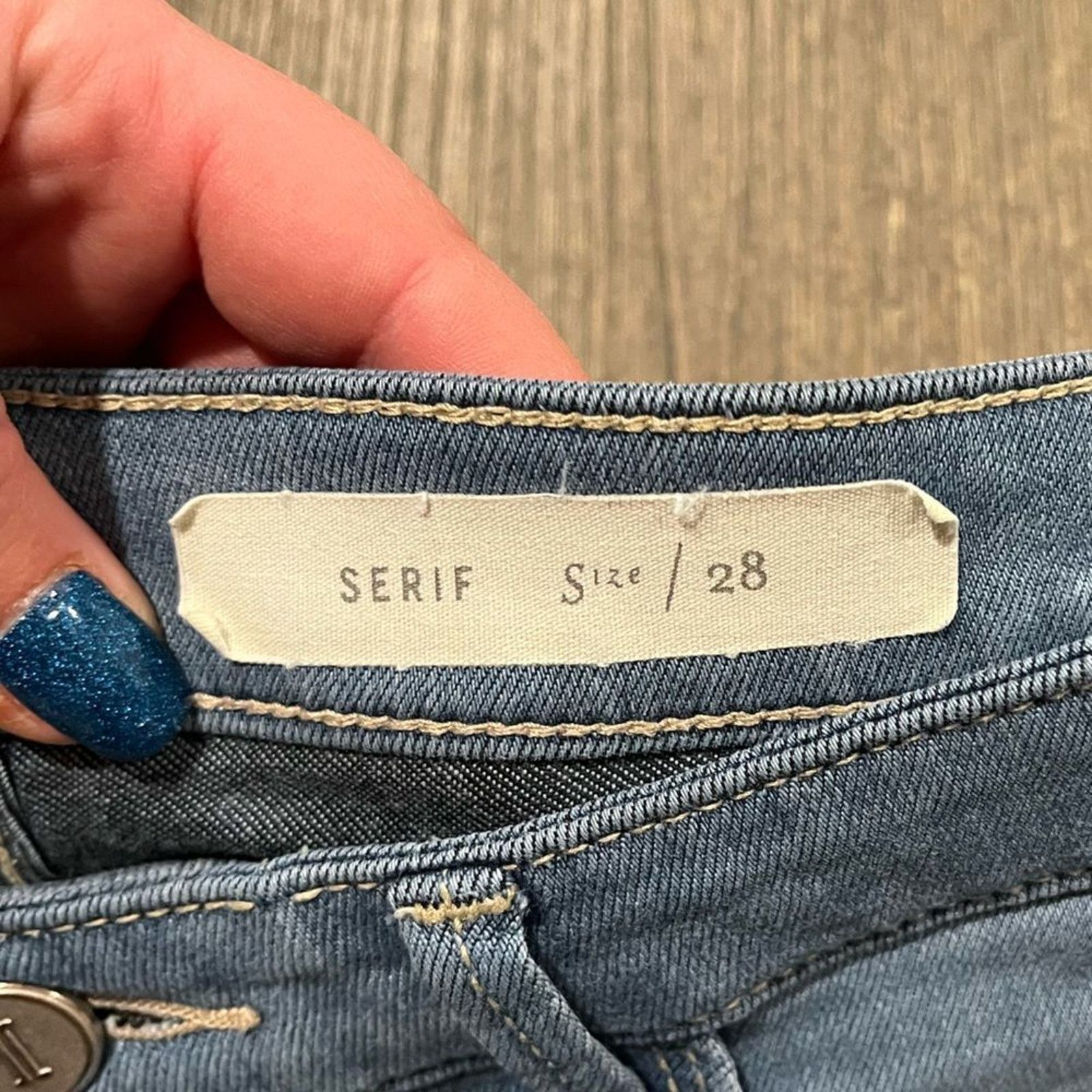 Anthropologie Pilcro and the Letterpress Serif Jeans Straight Leg Size 28" / US 6 / IT 42 - 9 Thumbnail