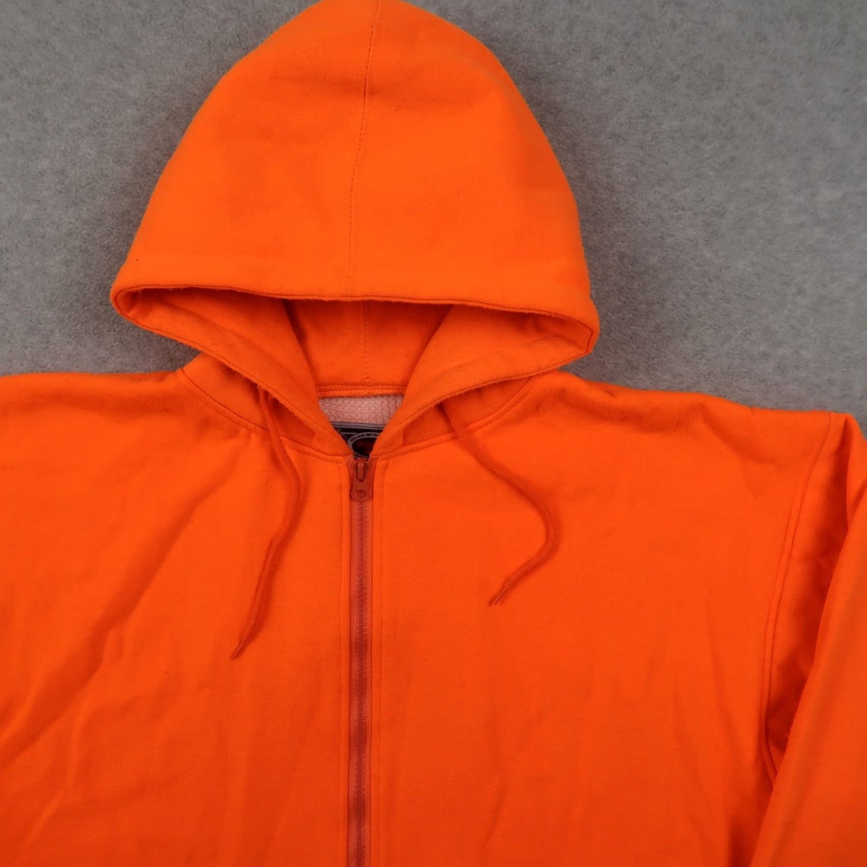 Vintage Vintage 90s Thermal Lined Zip Up Hoodie Orange Adult XL XLarge Nike? Size US XL / EU 56 / 4 - 3 Thumbnail