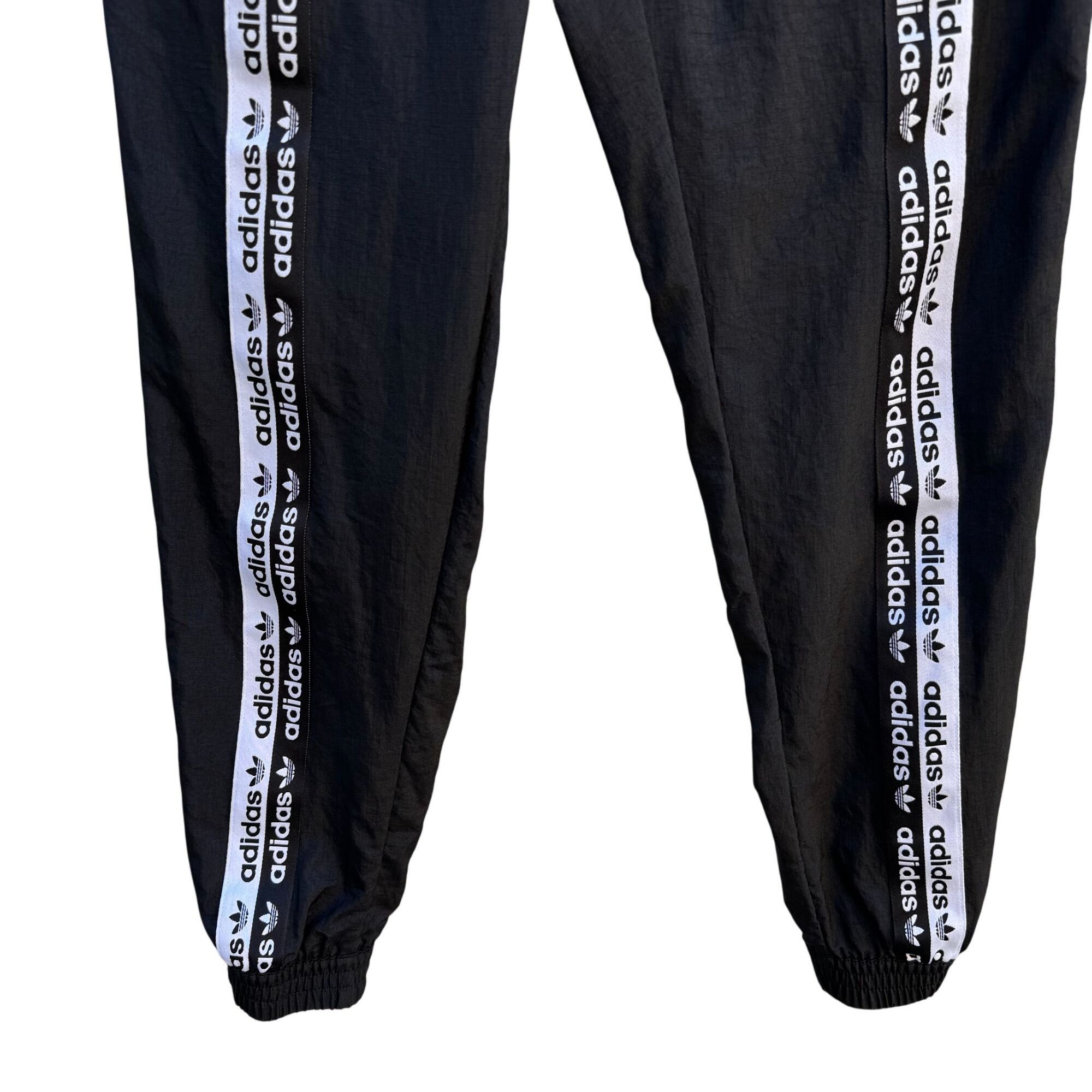 Adidas Adidas Originals Womens Black Logo Tape Track Jogger Pants A Size 27" / US 4 / IT 40 - 10 Thumbnail
