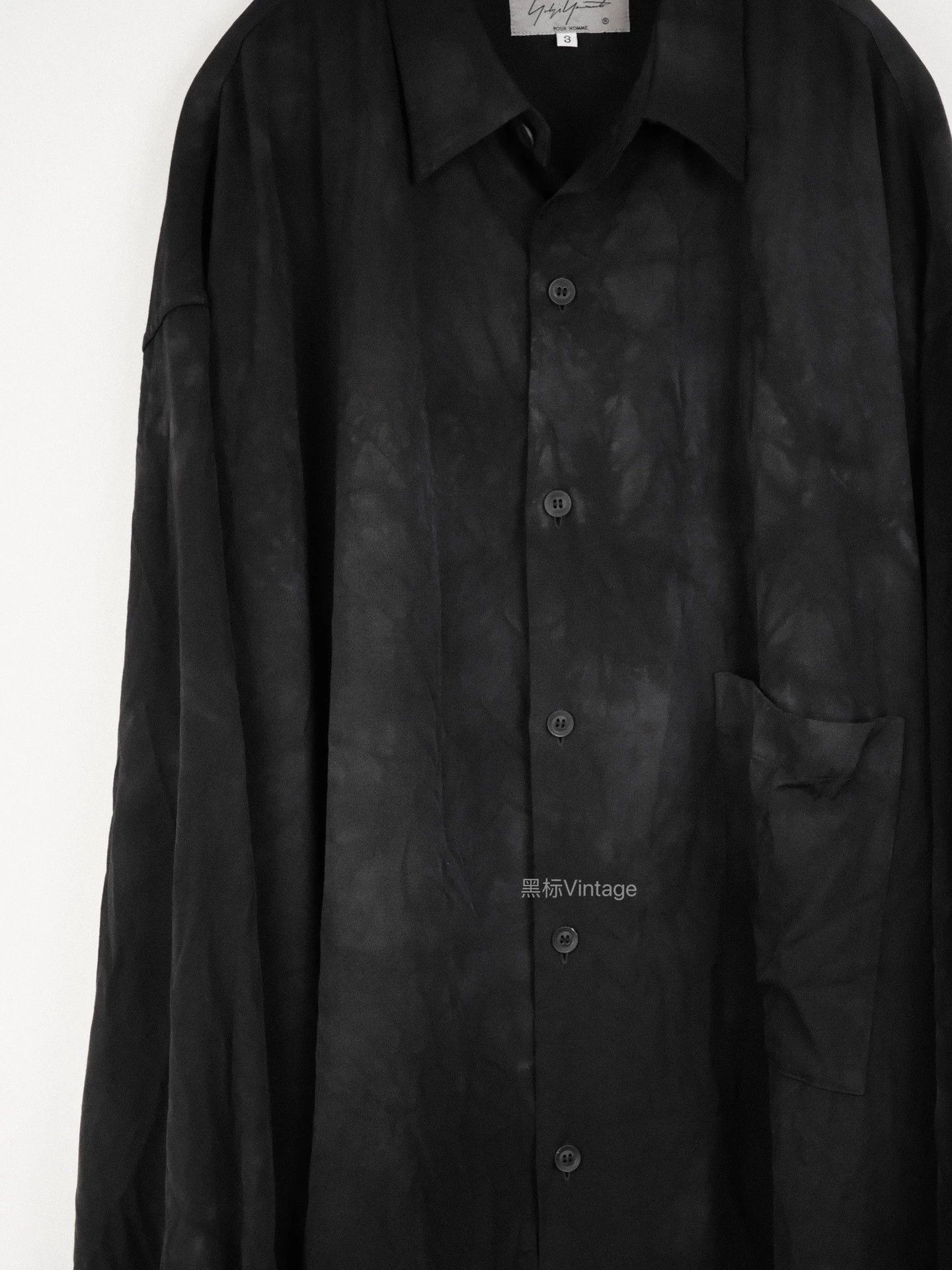 Yohji Yamamoto Yohji Yamamoto 20AW Discharge Pleated Wool Shirt 9/10 Size US L / EU 52-54 / 3 - 3 Thumbnail