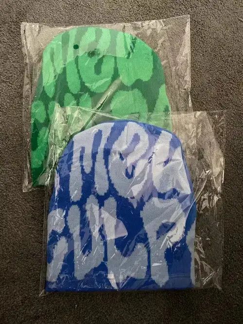 Japanese Brand 1 Blue 1 Green Y2K Beanie Size ONE SIZE - 1 Thumbnail