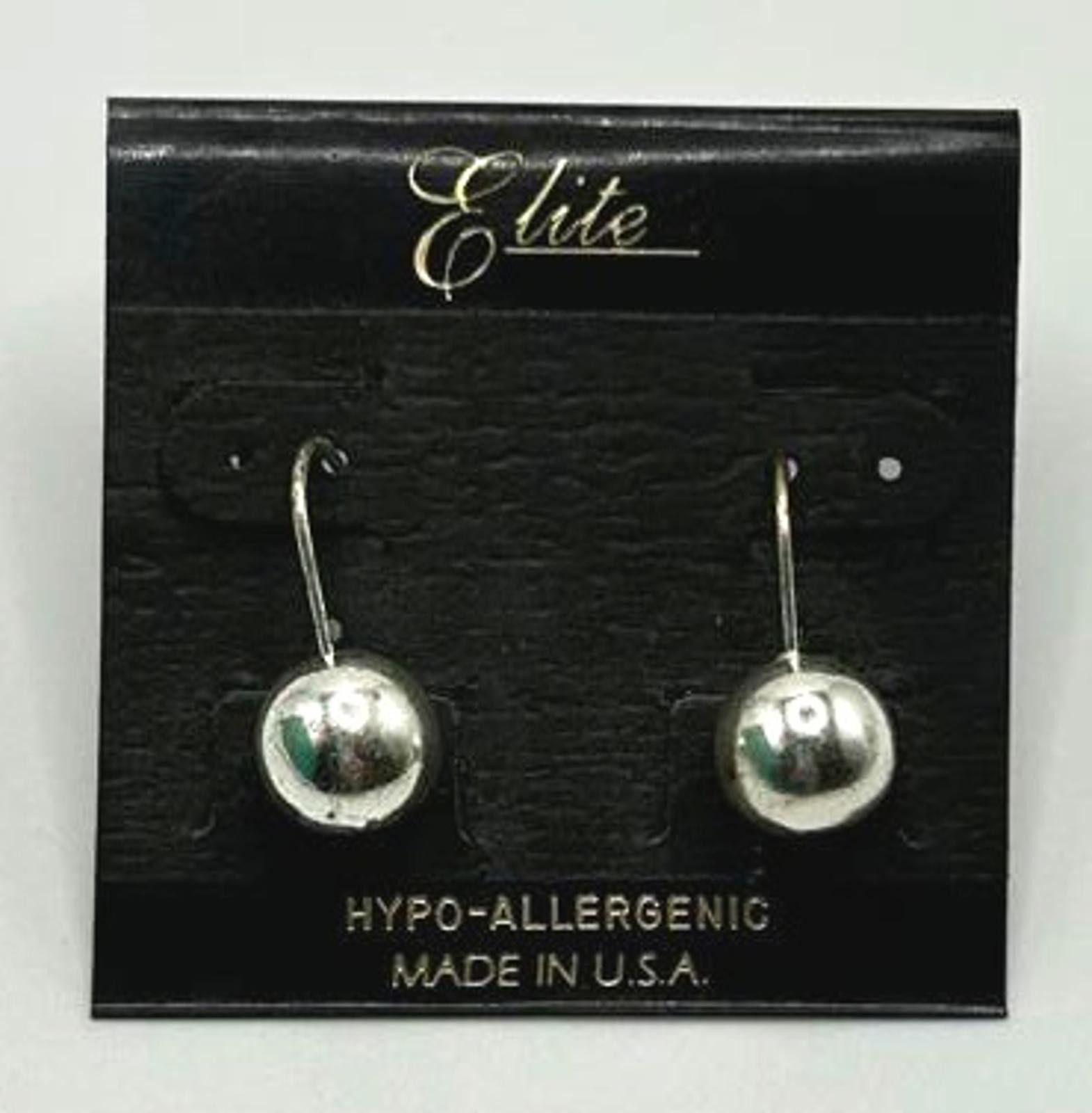 Elie Tahari Minimalist Silver Ball Drop Earrings | Hypoallergenic Size ONE SIZE - 1 Thumbnail