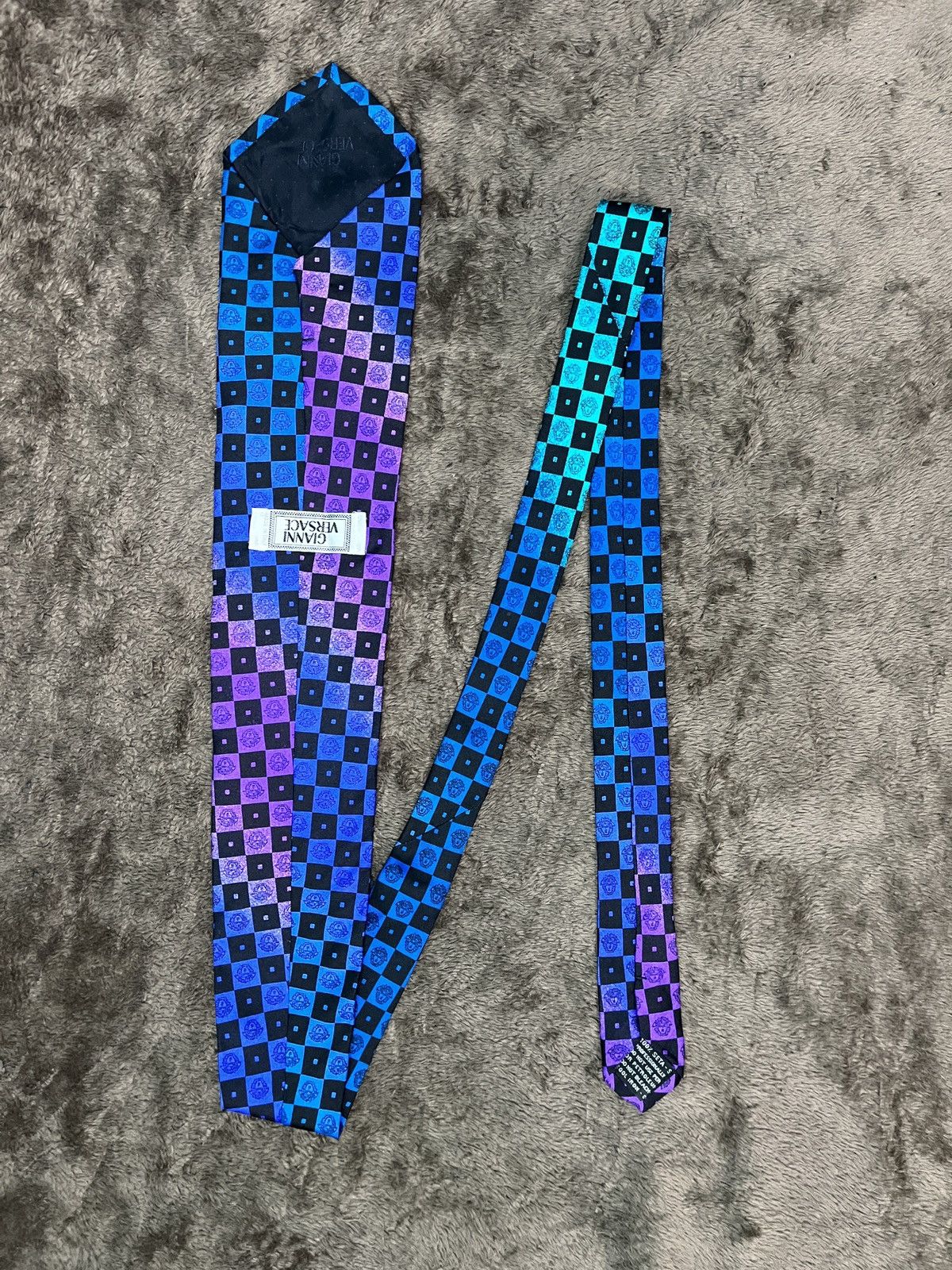 Versace Gianni Versace Monogram Made in Italy Silk Necktie Size ONE SIZE - 4 Thumbnail