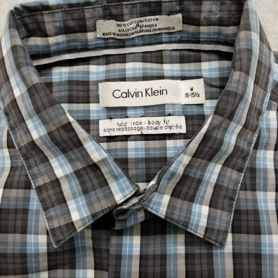 Calvin Klein Calvin Klein Shirt Mens Medium Plaid Button Down 15-15.5 Size US M / EU 48-50 / 2 - 2 Thumbnail