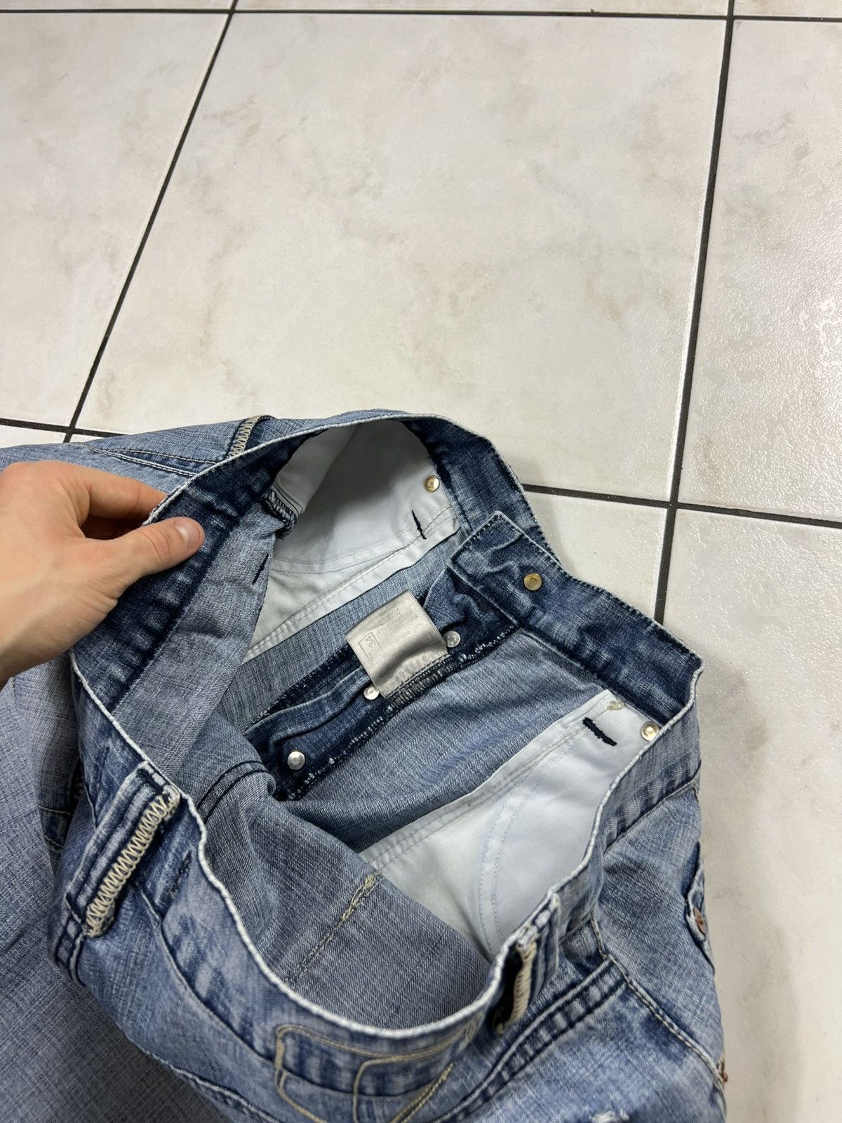 If Six Was Nine Vintage Teddy Smith y2k distressed denim flared jeans pants Size US 34 / EU 50 - 23 Thumbnail