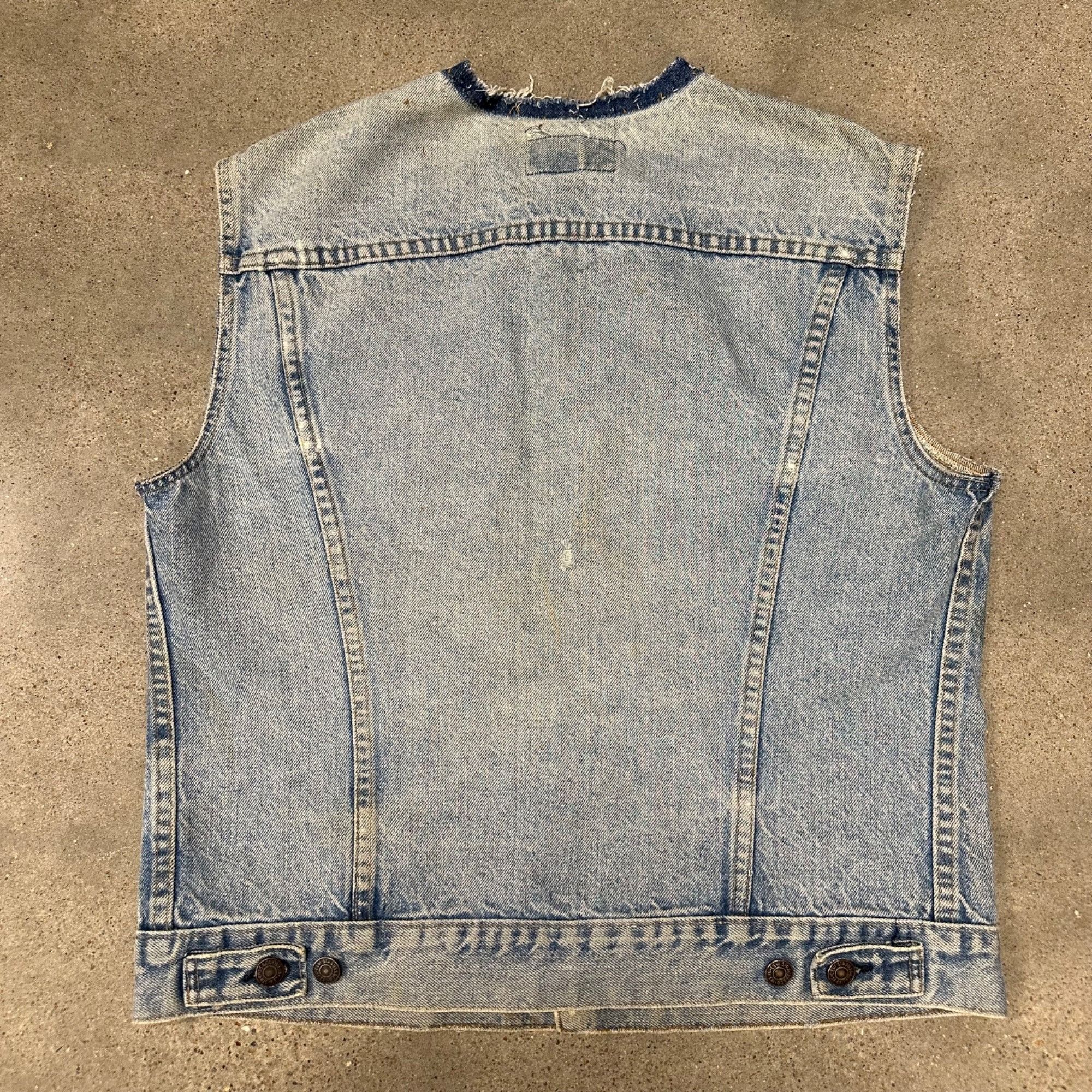 Levi's × Vintage Vintage 1970s Levi’s Biker Chopped Denim Jacket Vest Size US M / EU 48-50 / 2 - 3 Thumbnail