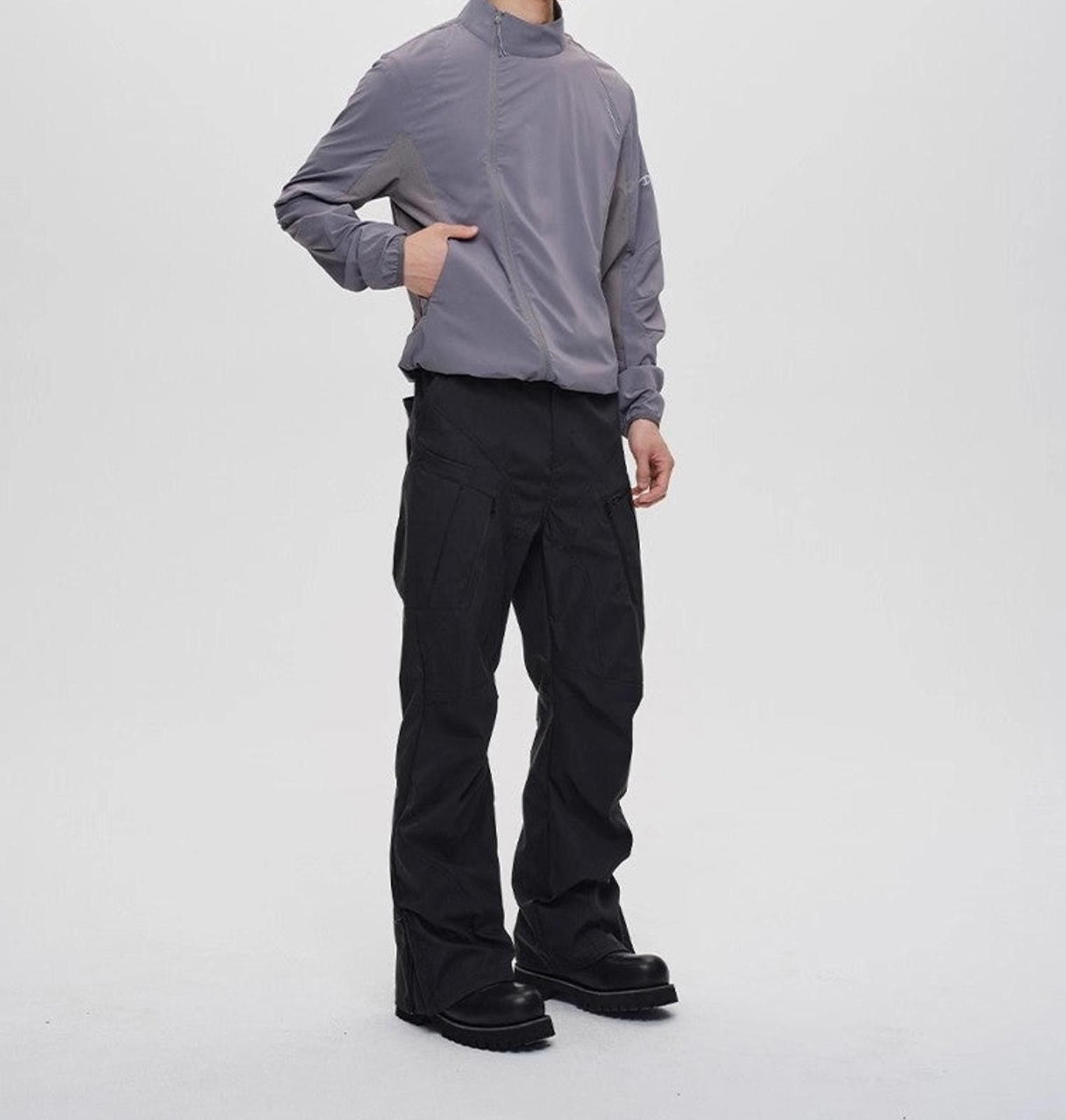 Japanese Brand Black Loose Fit Cargo Pants, Utility Style Trousers Size US 32 / EU 48 - 1 Thumbnail