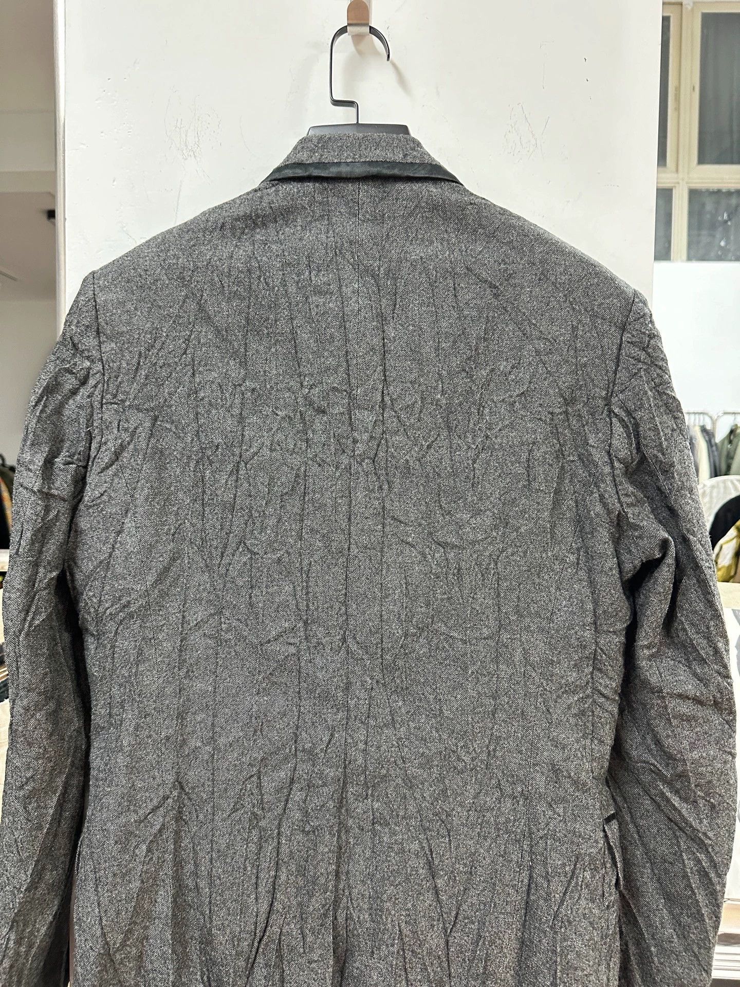 Yohji Yamamoto Yohji Yamamoto Y's Men's Pleated Wool Silk Trim Blazer Size US L / EU 52-54 / 3 - 5 Thumbnail