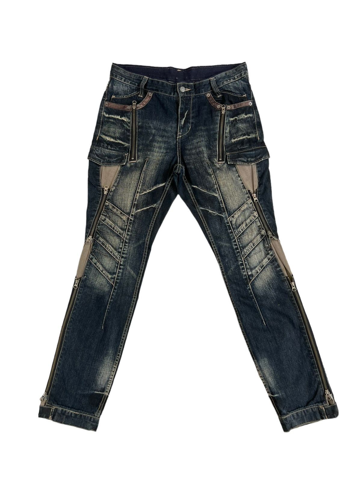 PPFM Vintage PPFM Bondage Denim Parachute Cargo Jeans Size US 32 / EU 48 - 1 Thumbnail