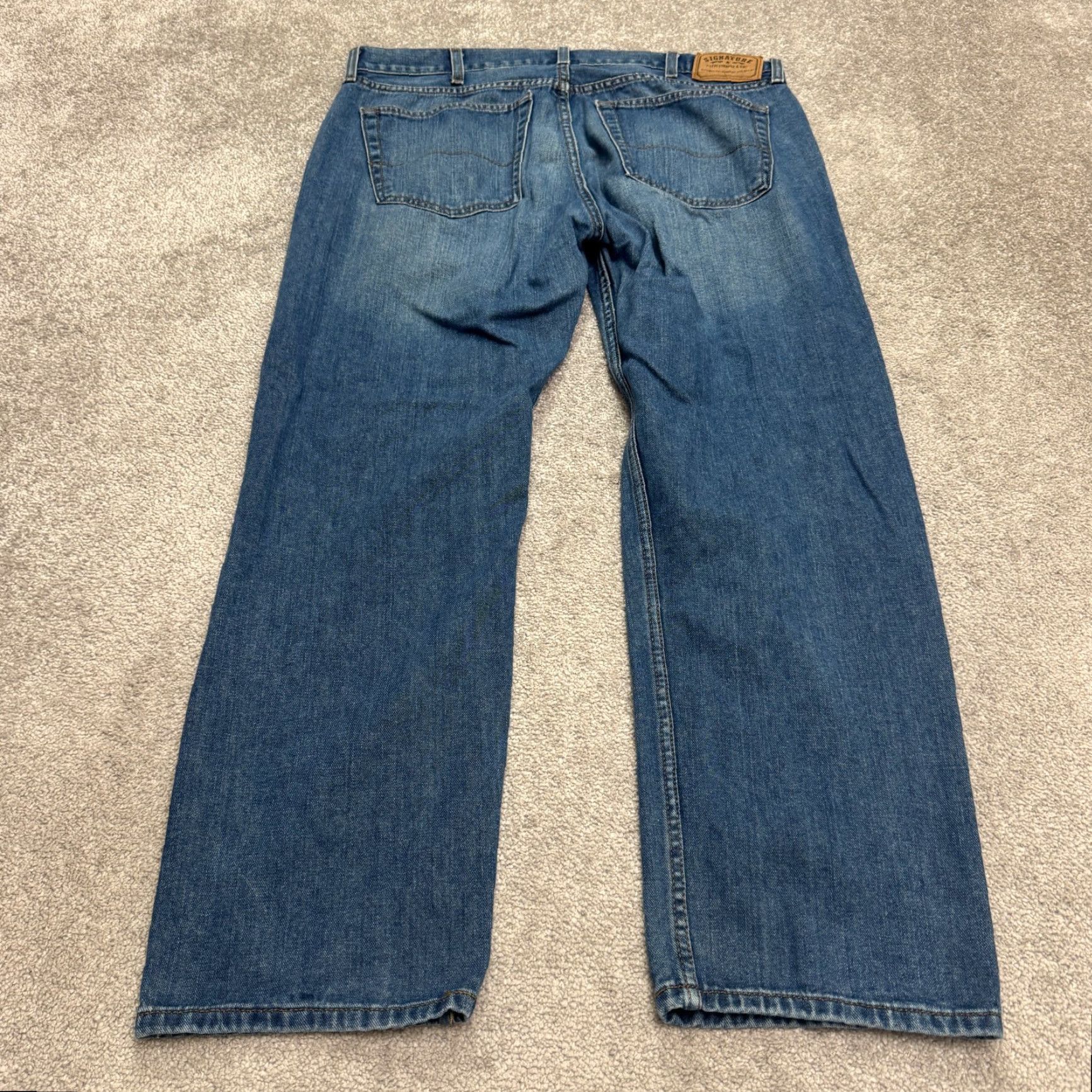 Levi's Levi's Regular Straight Leg Denim Jeans Mens 38x30 Blue Medium Wash Streetwear Size US 38 / EU 54 - 2 Thumbnail