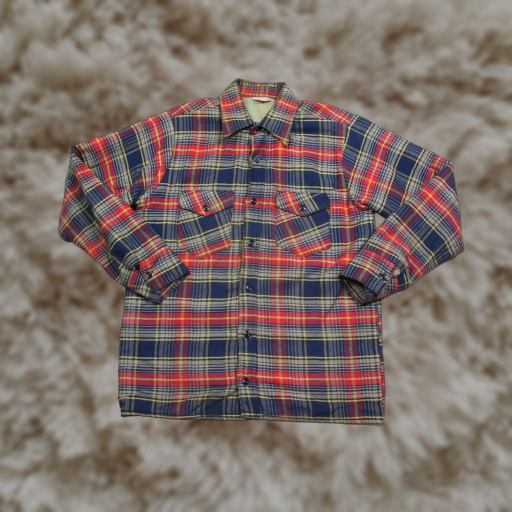 VTG Frostproof Heavyweight Button Up Flannel Shirt Men's XL Plaid Lined