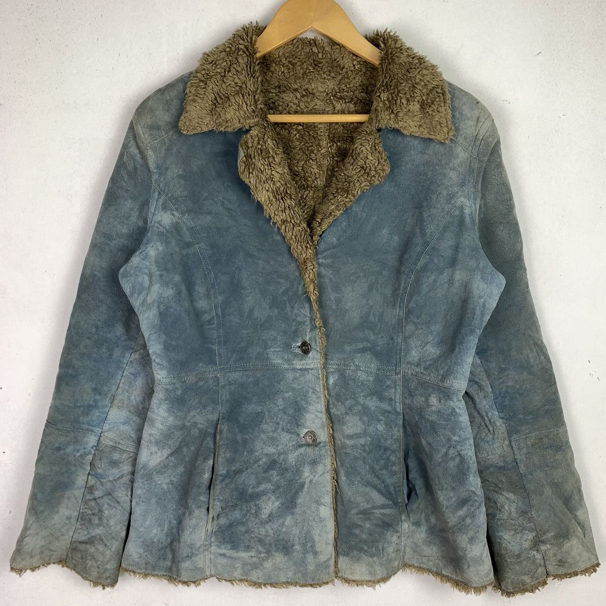 Guess × Vintage Vintage Guess Blue Sherpa Jacket Size US M / EU 48-50 / 2 - 1 Thumbnail