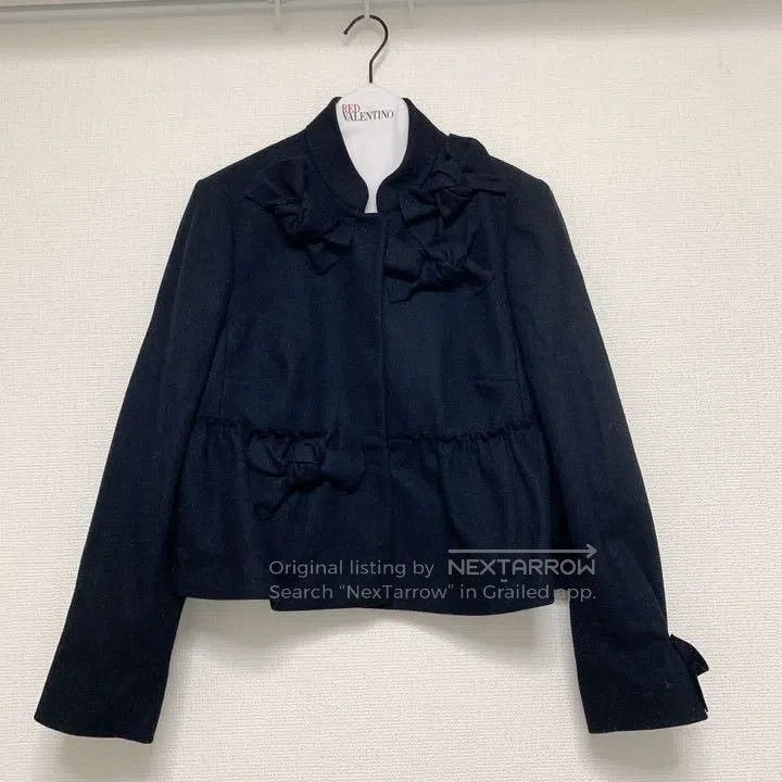 Valentino Valentino A wool coat with black bow shorts Size M / US 6-8 / IT 42-44 - 2 Thumbnail