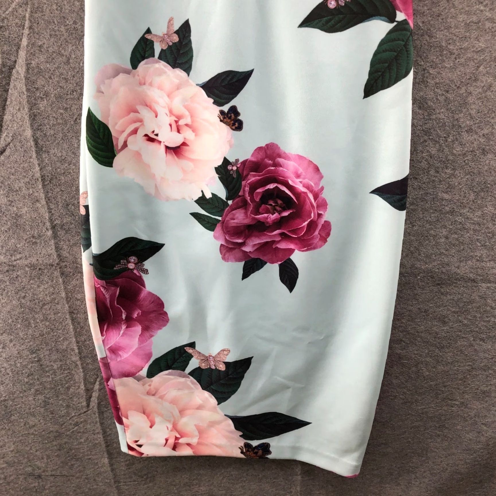 Ted Baker Ted Baker Dress Womens 2 Sleeveless White Floral Bodycon Size XS / US 0-2 / IT 36-38 - 4 Thumbnail