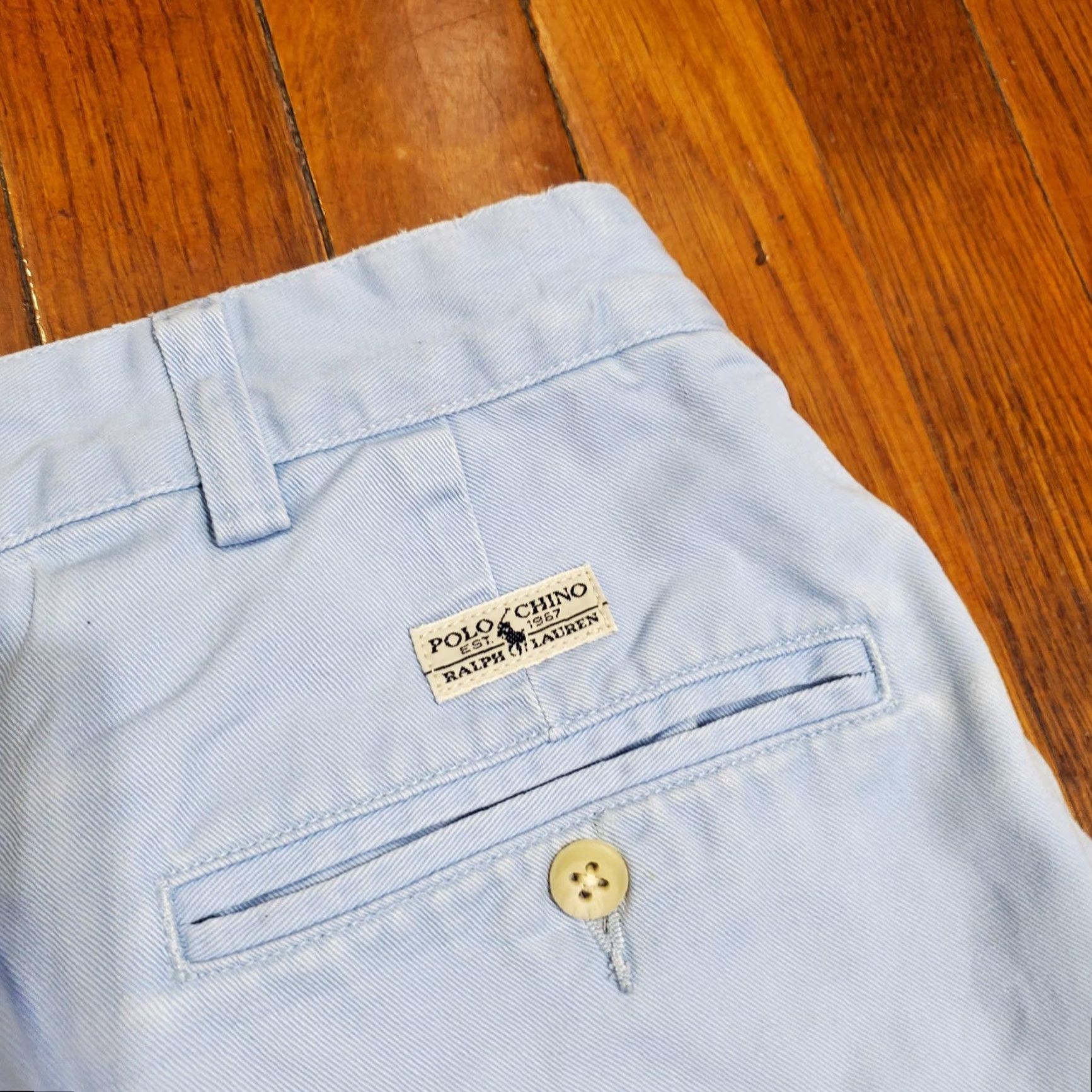 Polo Ralph Lauren Polo Ralph Lauren Shorts Mens 35 Light Blue Tyler Chino Pleated Classic Twill Size US S / EU 44-46 / 1 - 3 Thumbnail