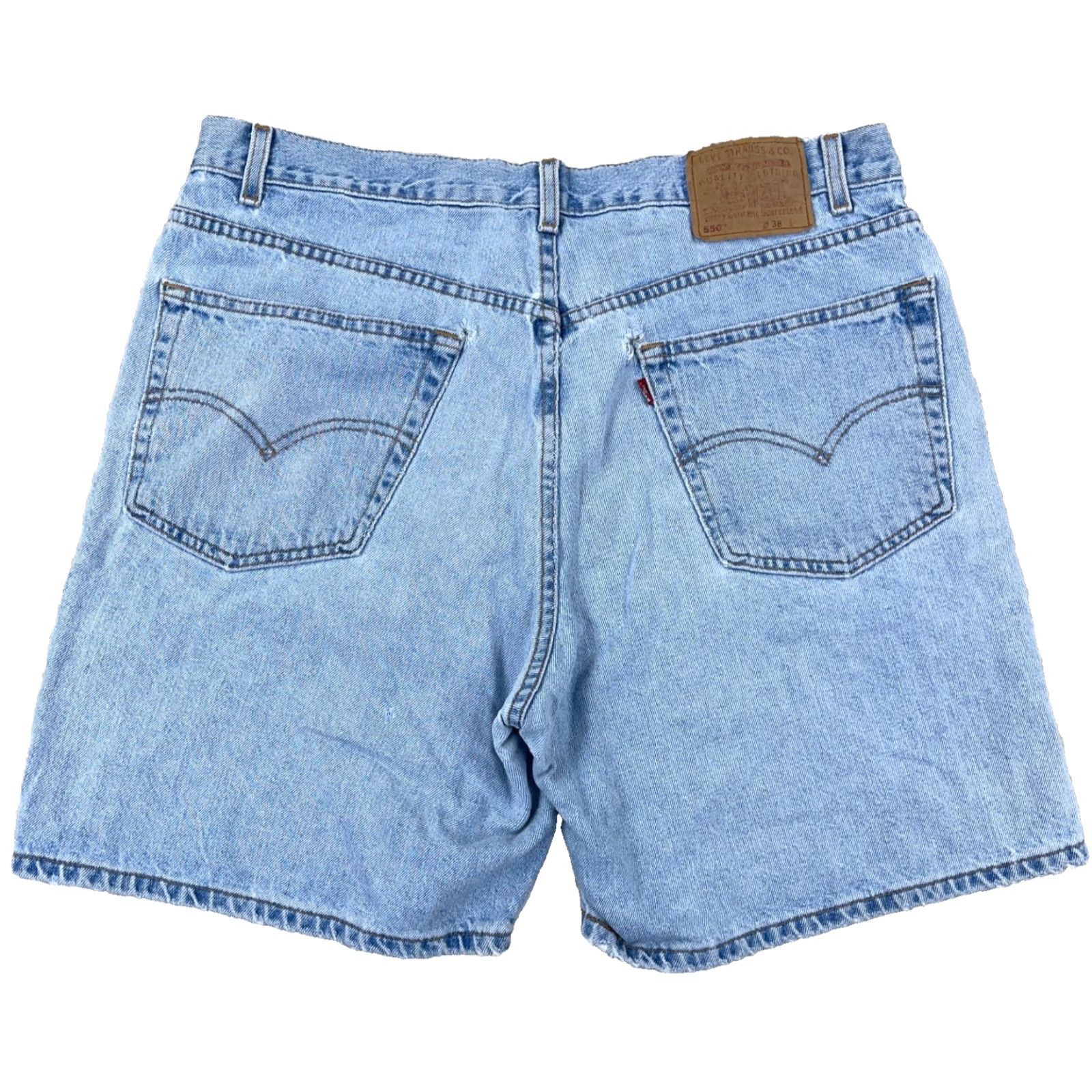 Levi's VINTAGE Levi's 550 Shorts Men 38 Relaxed Loose Fit Blue Denim Jeans Jorts Baggy 90s Style Size US 38 / EU 54 - 2 Thumbnail