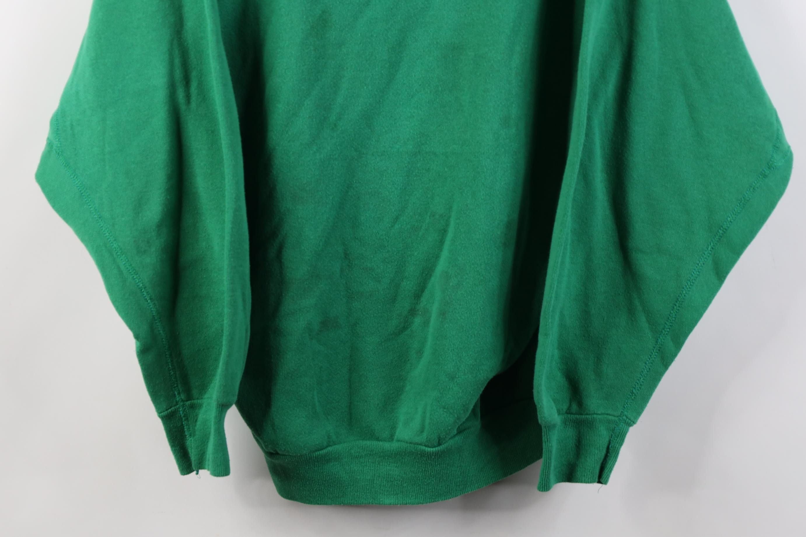 Vintage Vintage 70s 80s Streetwear Blank Gusset Sweatshirt Green USA Size L / US 10 / IT 46 - 3 Thumbnail