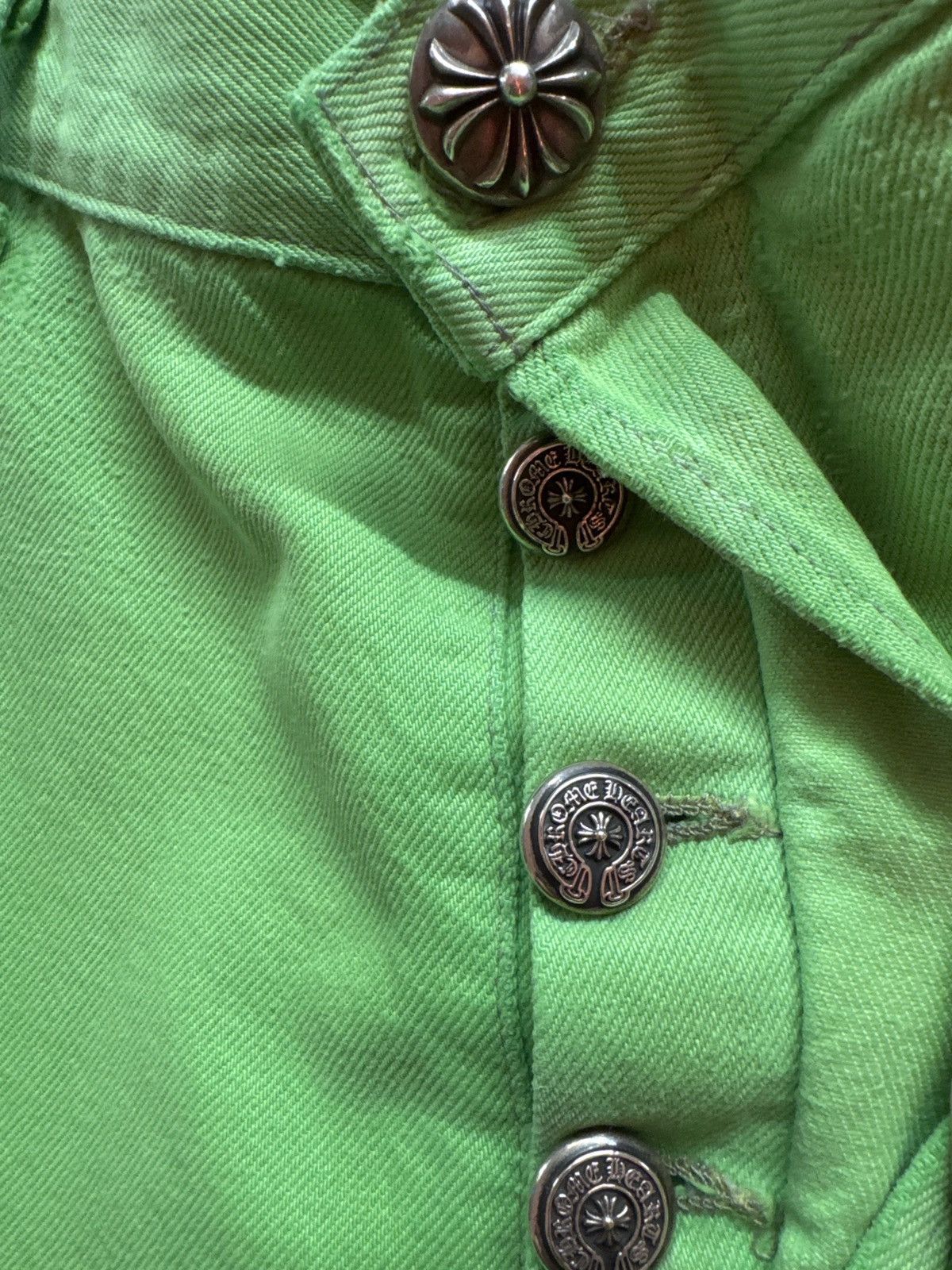 Chrome Hearts Levi's 501 Sex Record Exclusive Cross Patch Green Jeans Size US 36 / EU 52 - 8 Thumbnail
