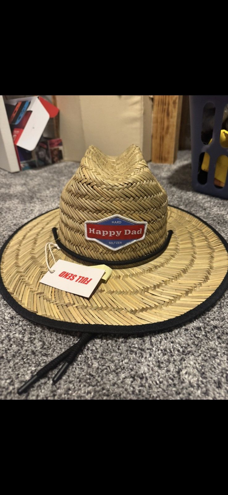 Full Send Happy dad straw hat Size ONE SIZE - 1 Thumbnail