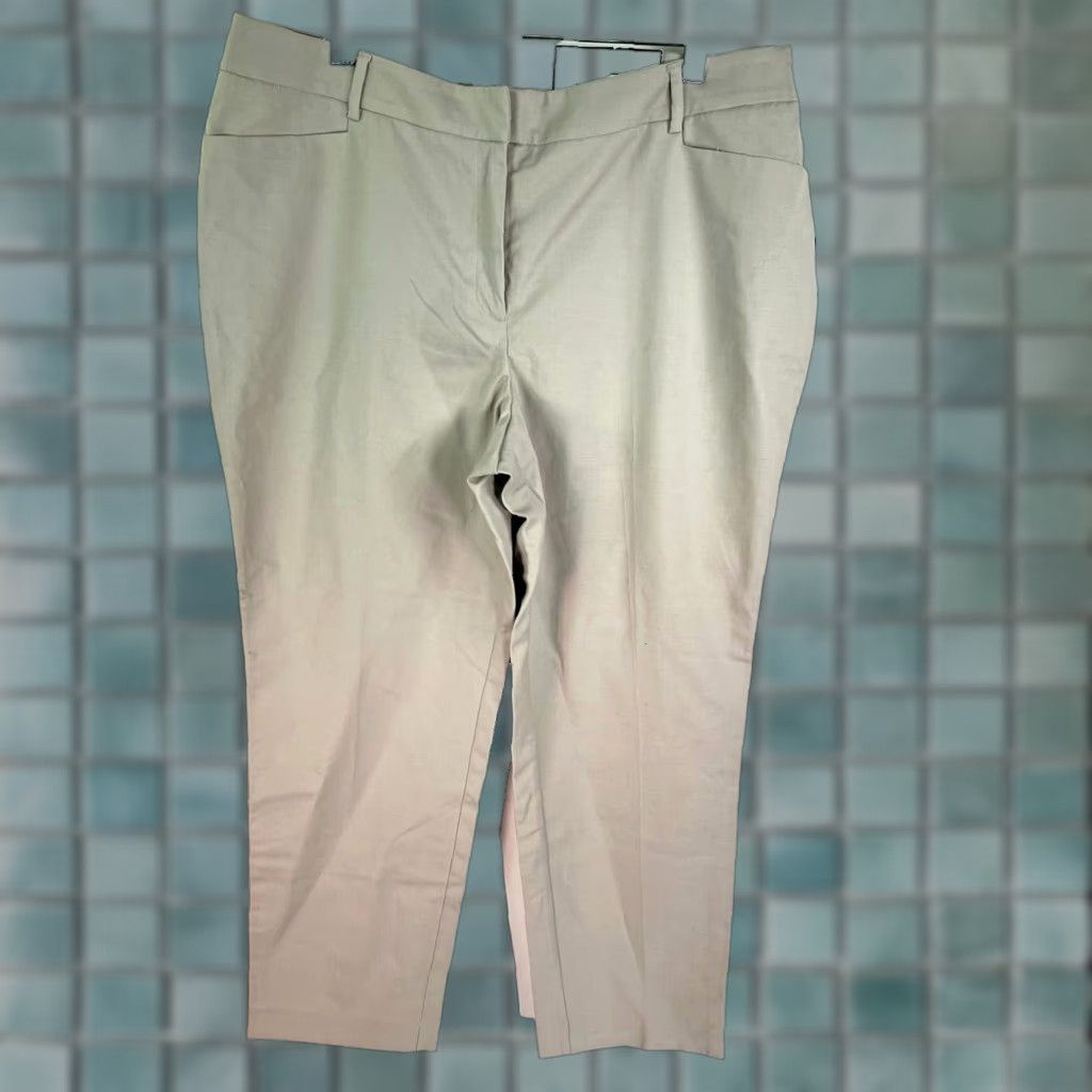 Vintage Dana Buchman Ankle Chino Pants Womens Size 16 Clay Gray 38x27 NWT Size 38" / US 16 / IT 52 - 1 Thumbnail