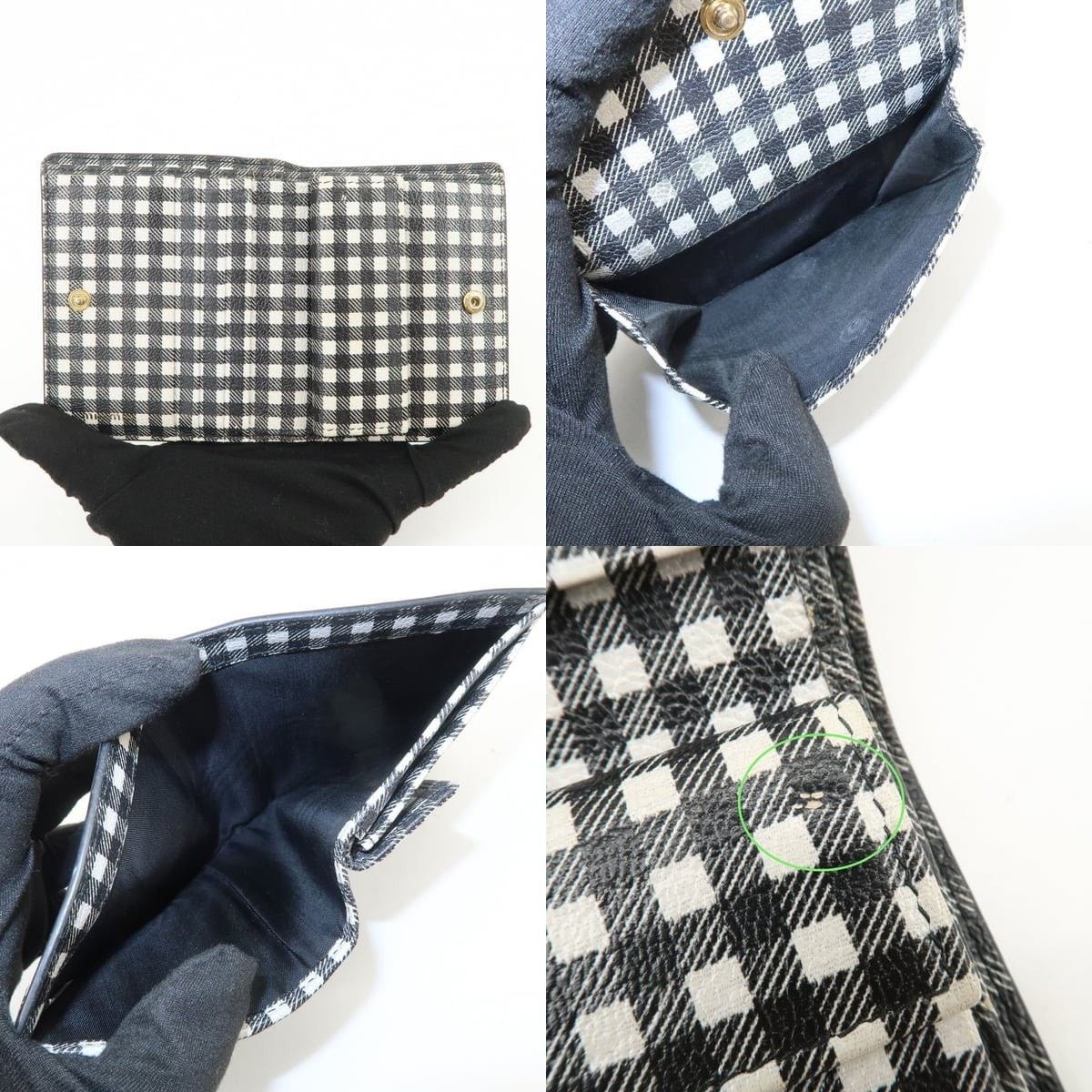 Miu Miu Miu Miu Plaid Calfskin Bi-fold Wallet Black Size ONE SIZE - 5 Thumbnail