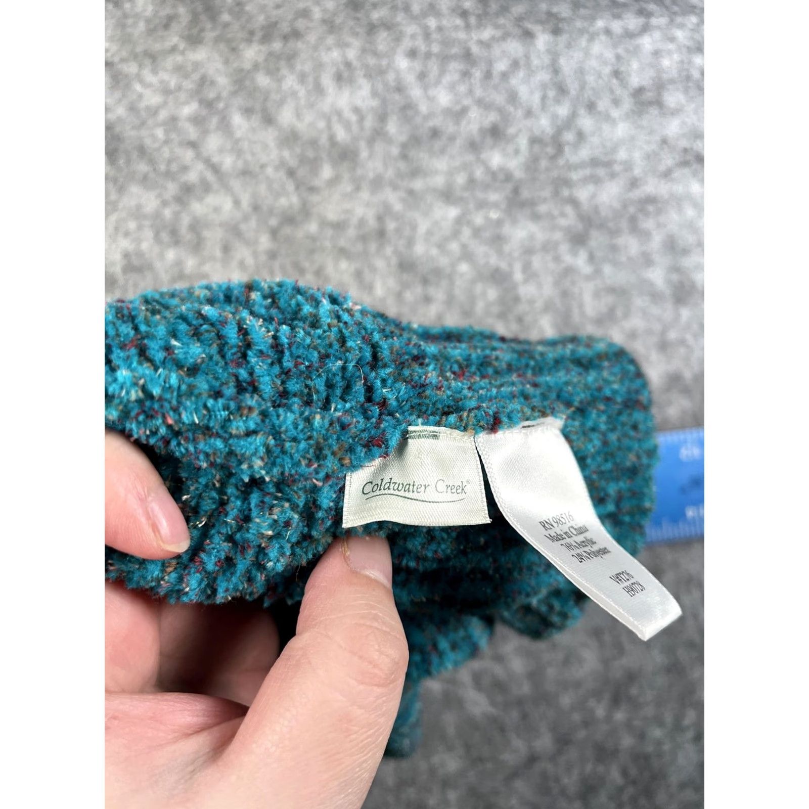 Coldwater Creek Coldwater Creek Beanie Unisex One Size Blue Knit Winter Hat Stretch Cozy Casual Slim Foldover Cuff Mens Womens Adults Size ONE SIZE - 6 Thumbnail