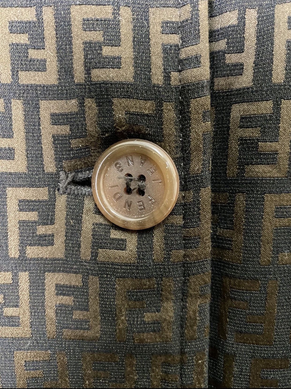 Fendi Vintage 90s Fendi Zucca Monogram trench coat Size US L / EU 52-54 / 3 - 8 Thumbnail