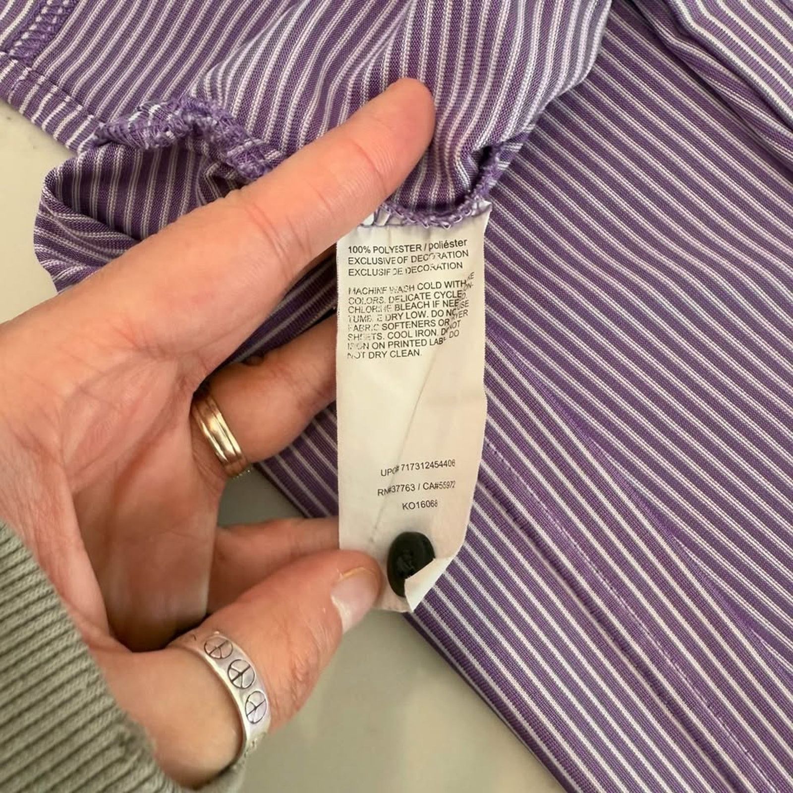 Grand Slam Grand Slam Polo Golf Shirt Men XXL Purple Stripe Performance Size US XXL / EU 58 / 5 - 5 Thumbnail