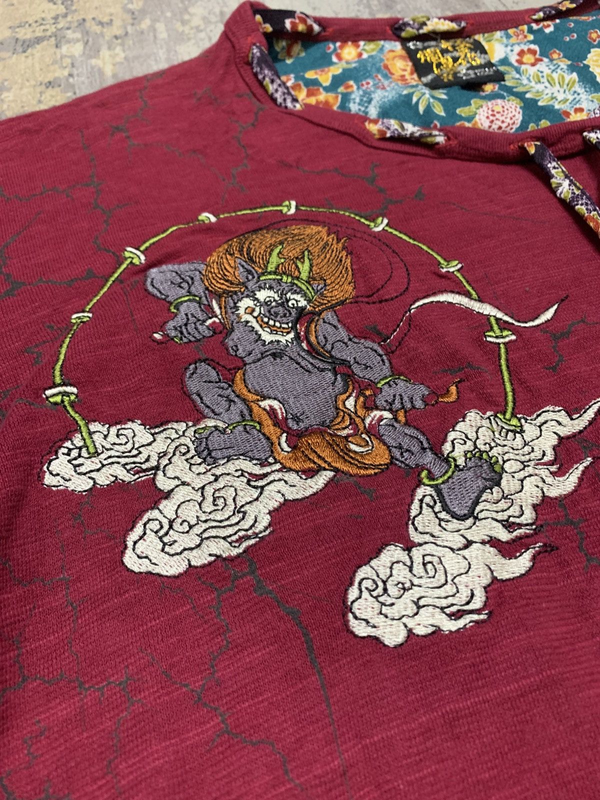 Karakuri Tamashii Vtg KARA KURI TAMASHI Sukajan Tshirt Oni Spirit Size US M / EU 48-50 / 2 - 4 Thumbnail